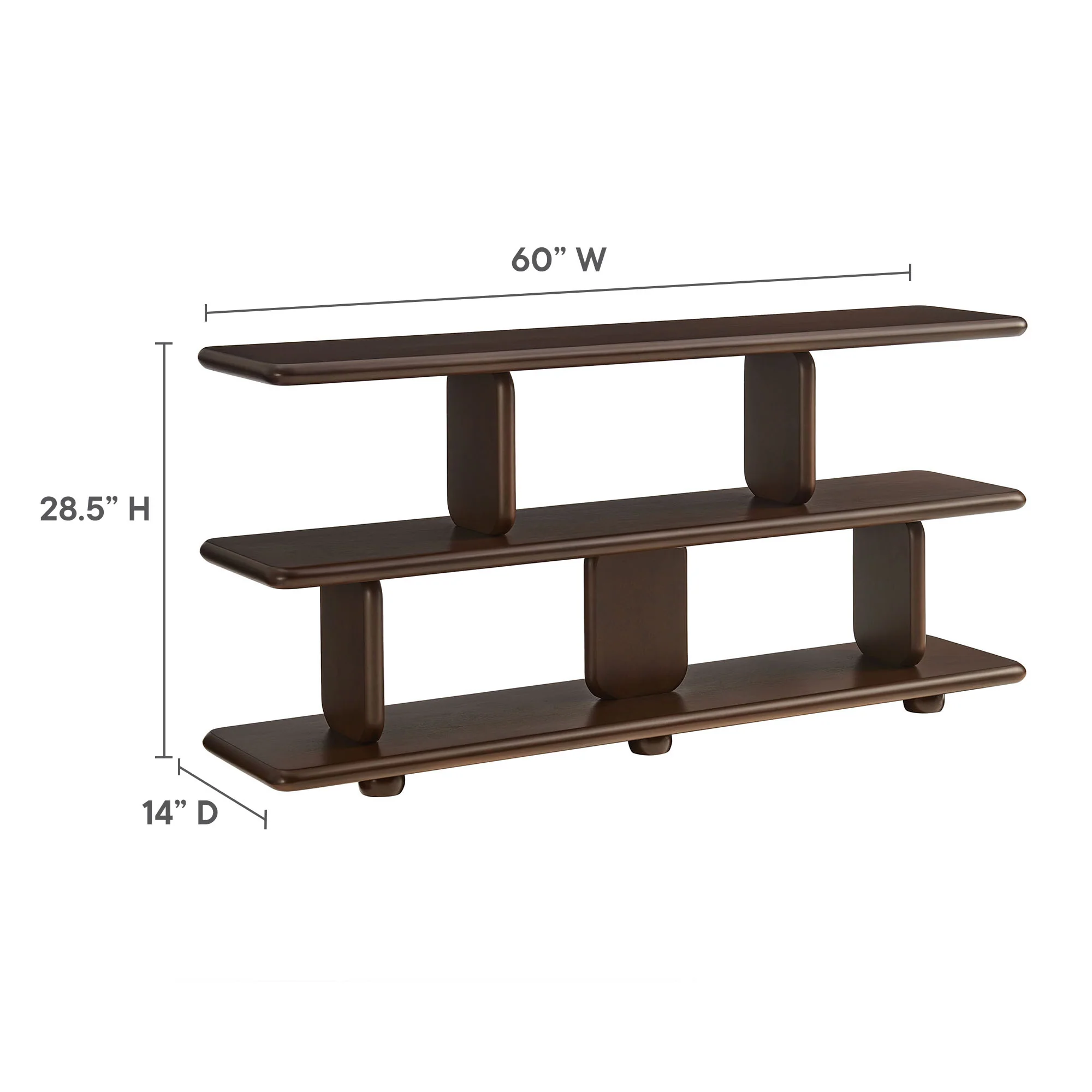 Lyle Sculptural 2-Tier Bookshelf by Modway - Image 16