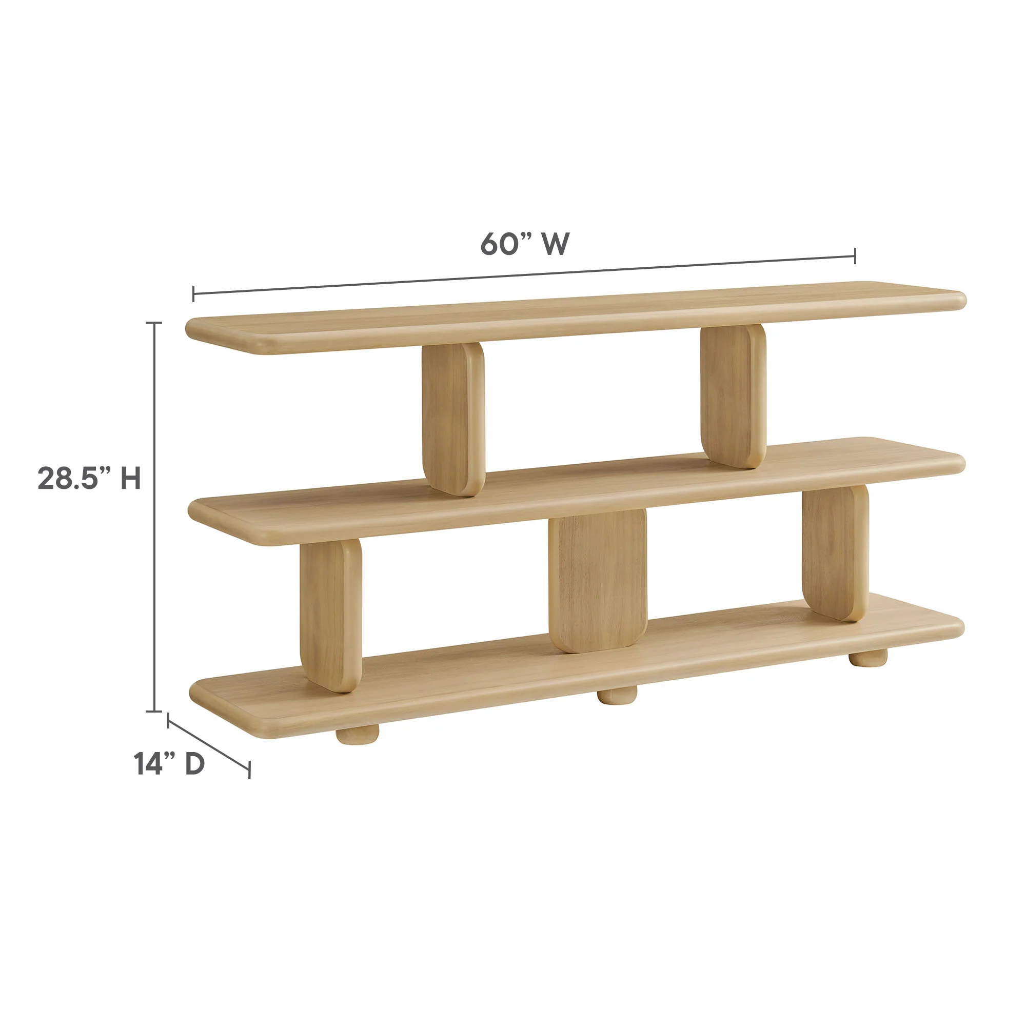 Lyle Sculptural 2-Tier Bookshelf by Modway - Image 8