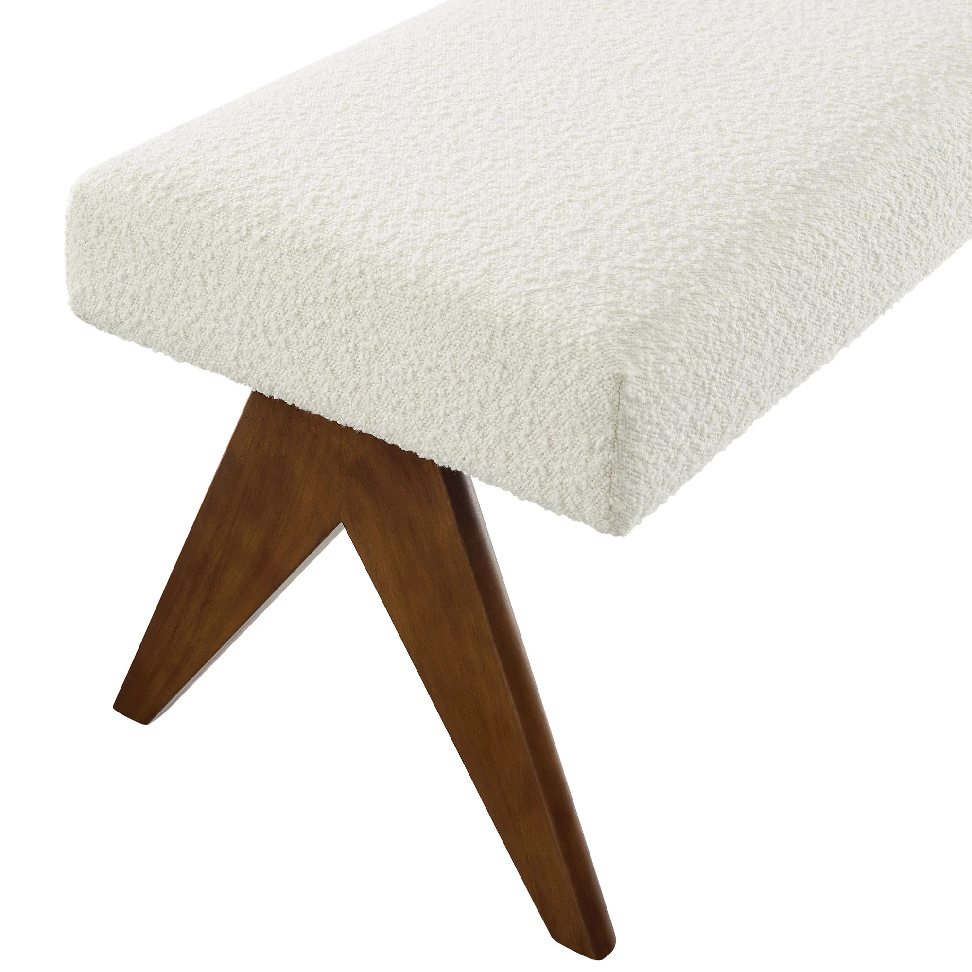 Lyra 47" Boucle Upholstered Bench by Modway - Image 13