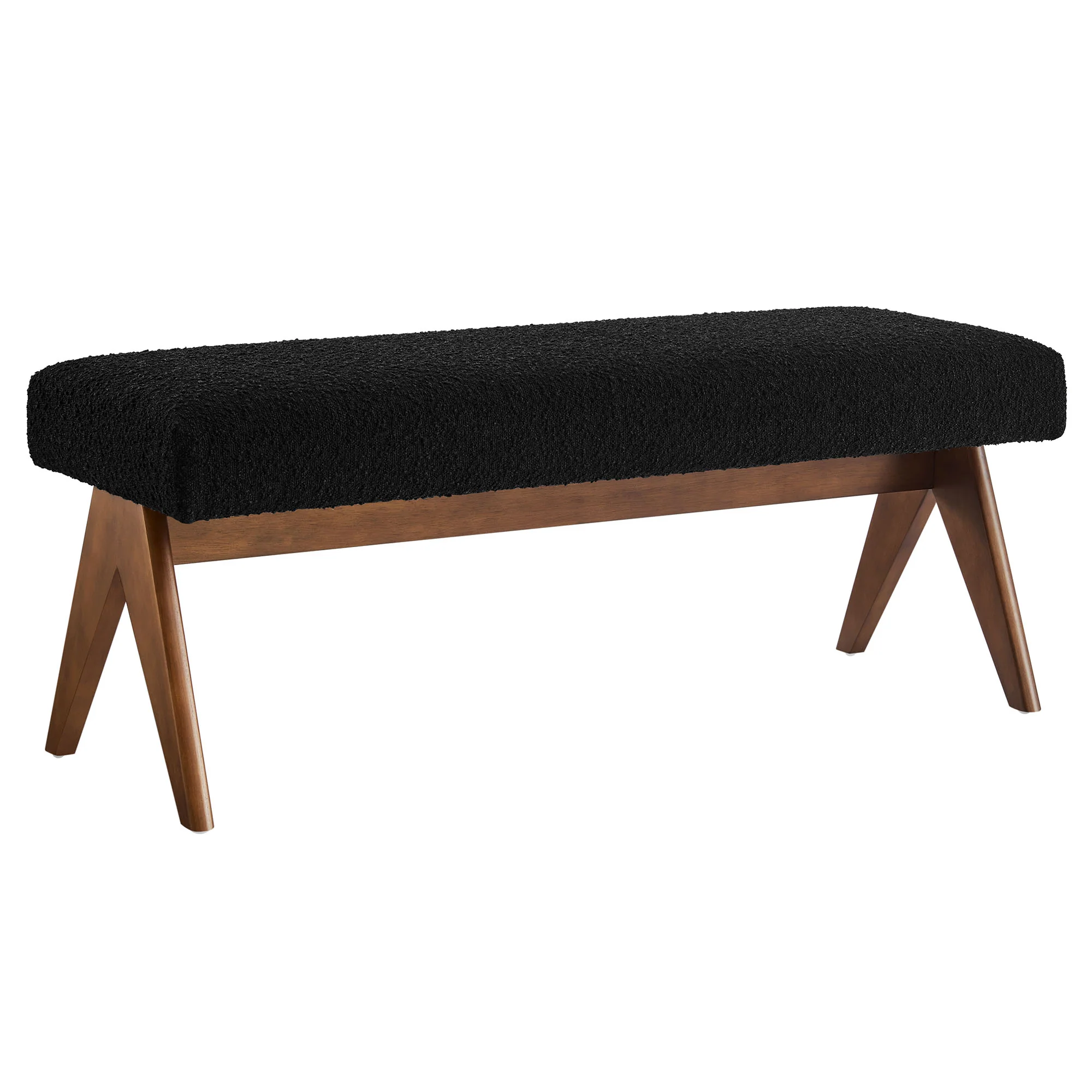 Lyra 47" Boucle Upholstered Bench by Modway - Image 2