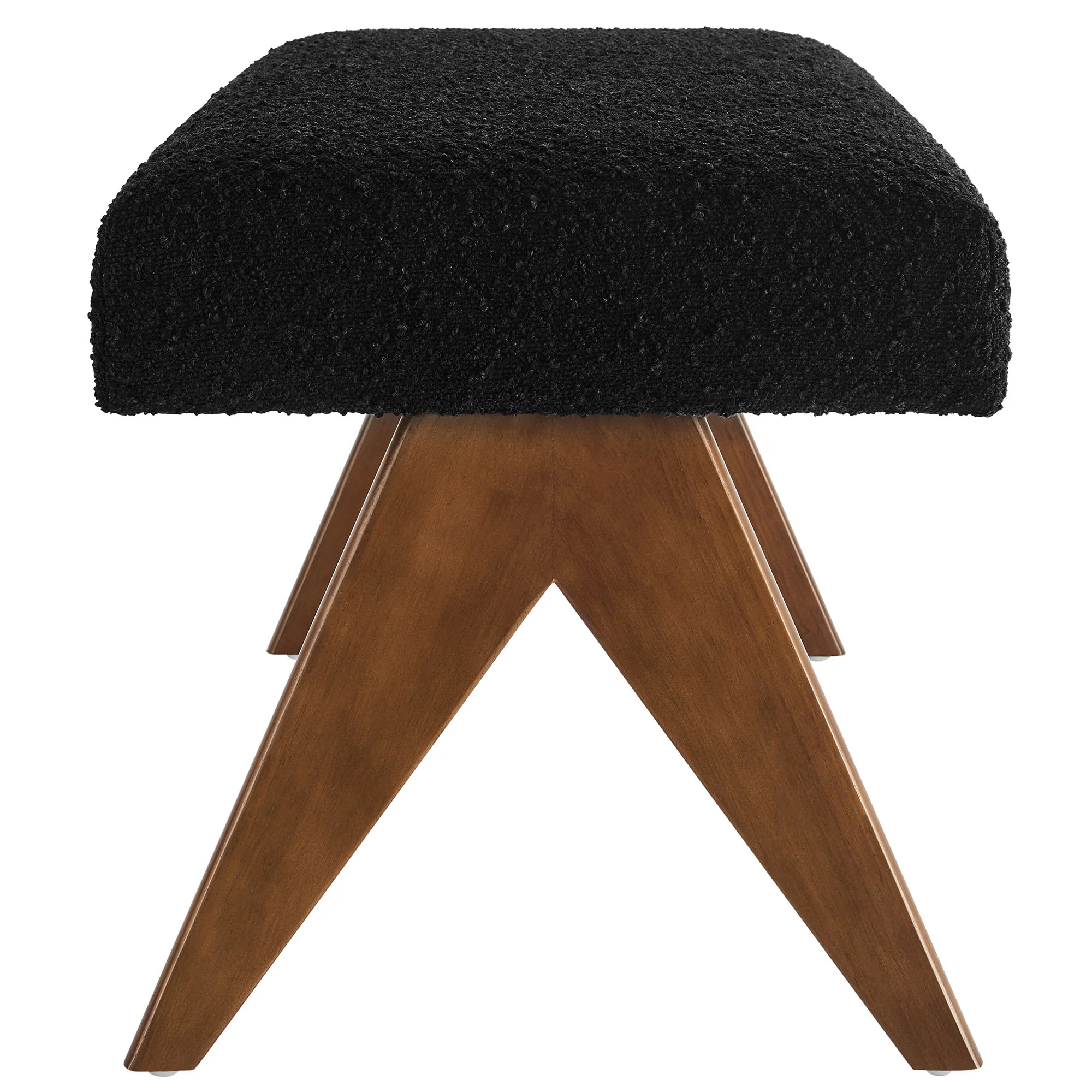 Lyra 47" Boucle Upholstered Bench by Modway - Image 3