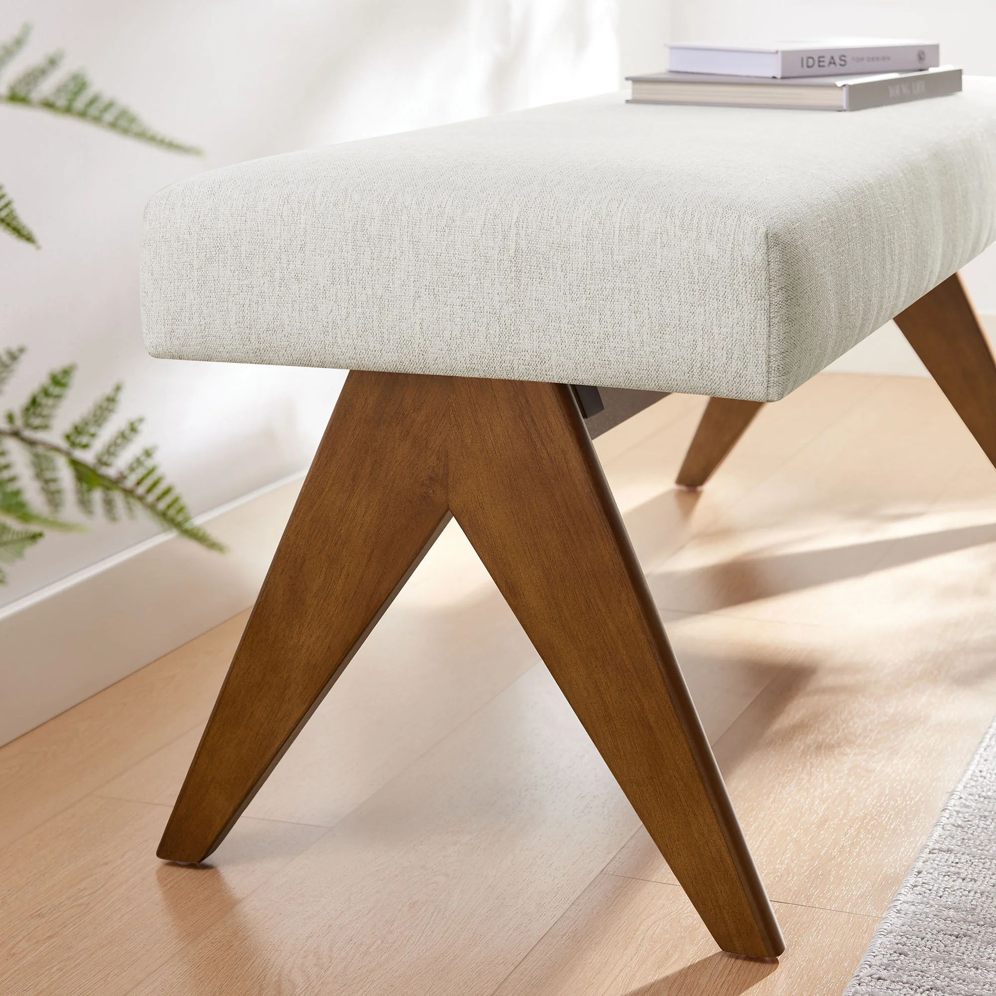 Lyra 47" Fabric Upholstered Bench by Modway - Image 23