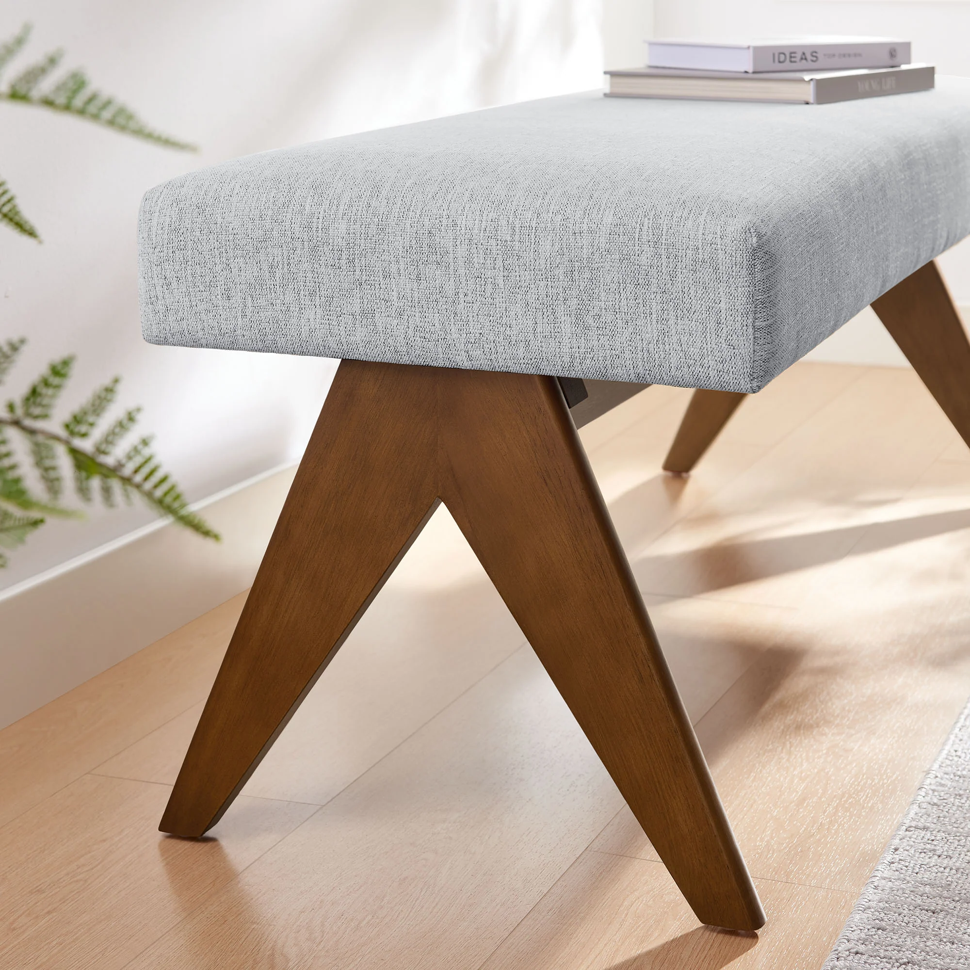 Lyra 47" Fabric Upholstered Bench by Modway - Image 32