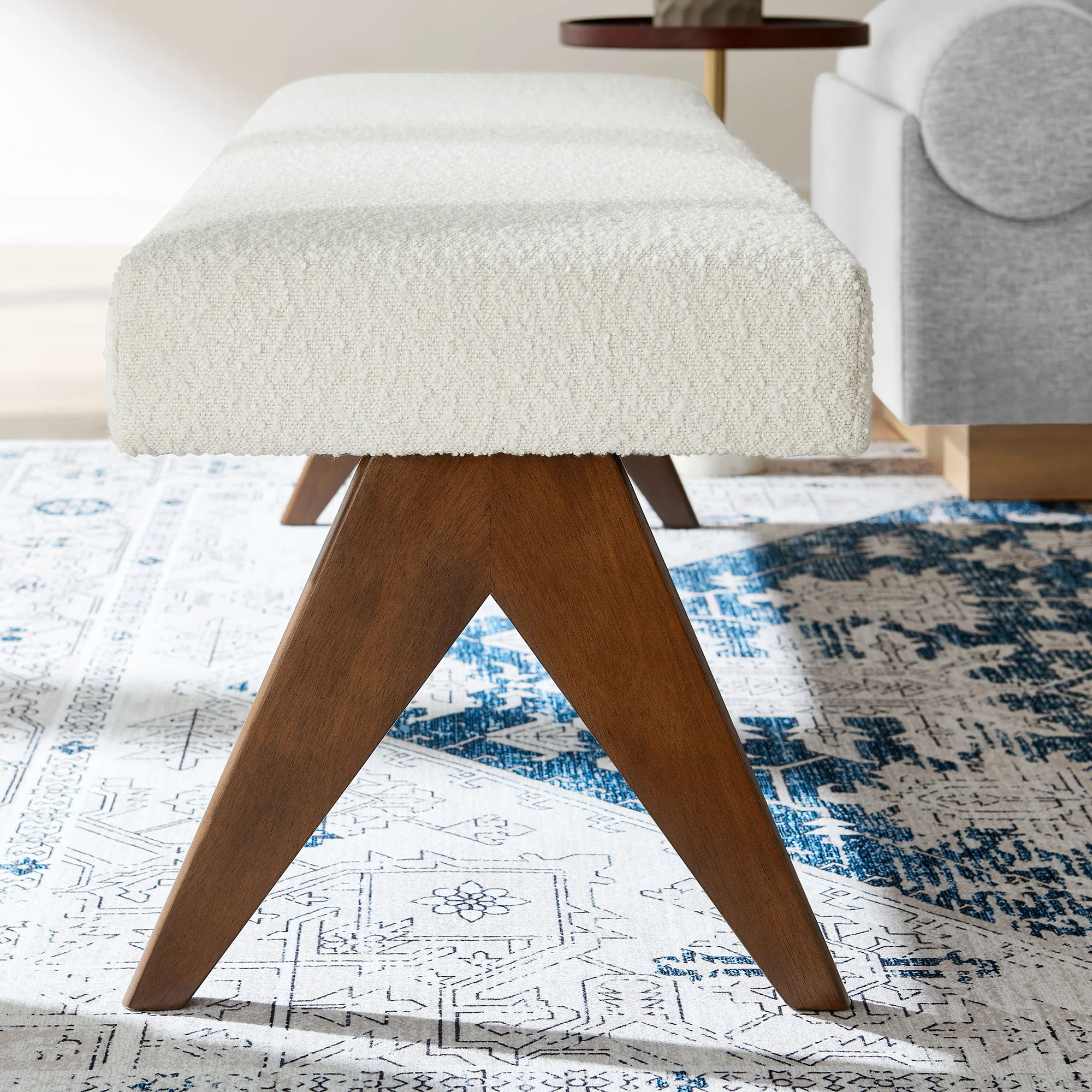 Lyra 63" Boucle Upholstered Bench by Modway - Image 14