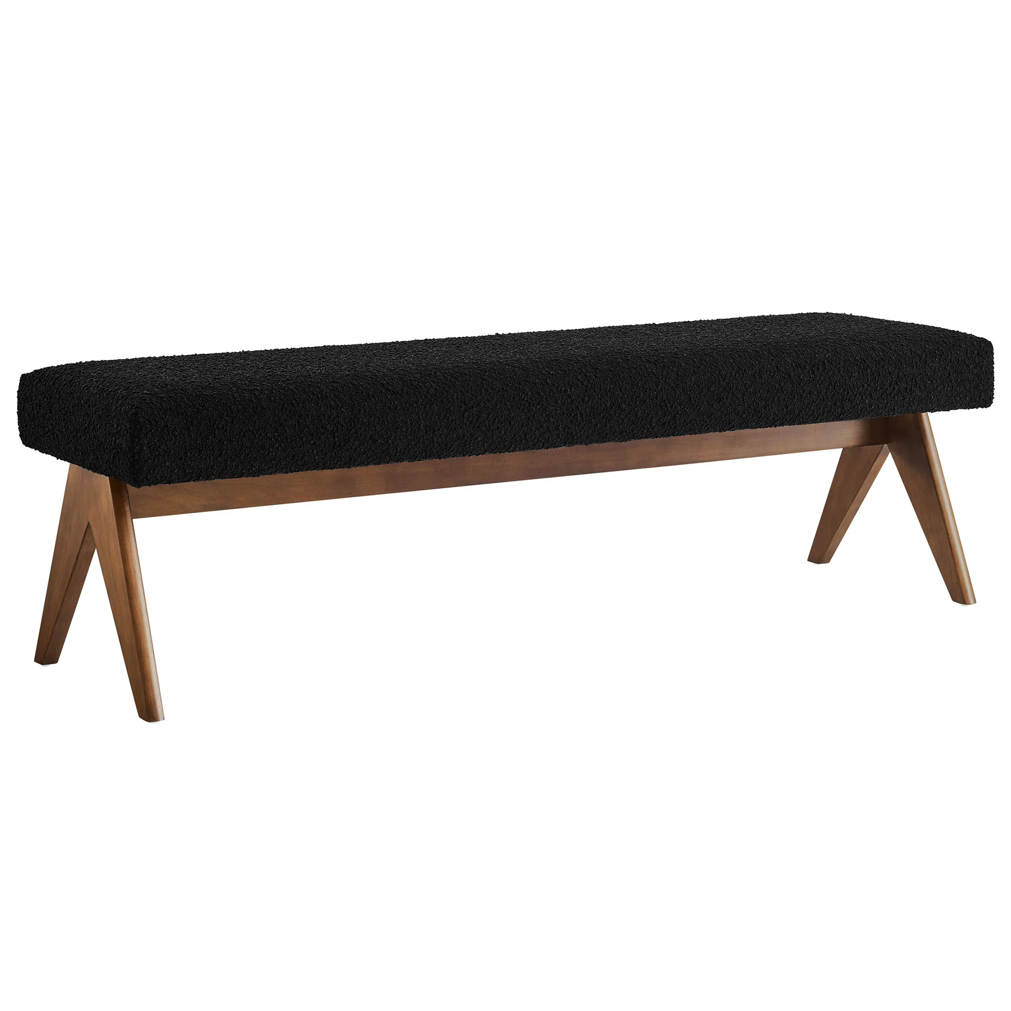 Lyra 63" Boucle Upholstered Bench by Modway - Image 2