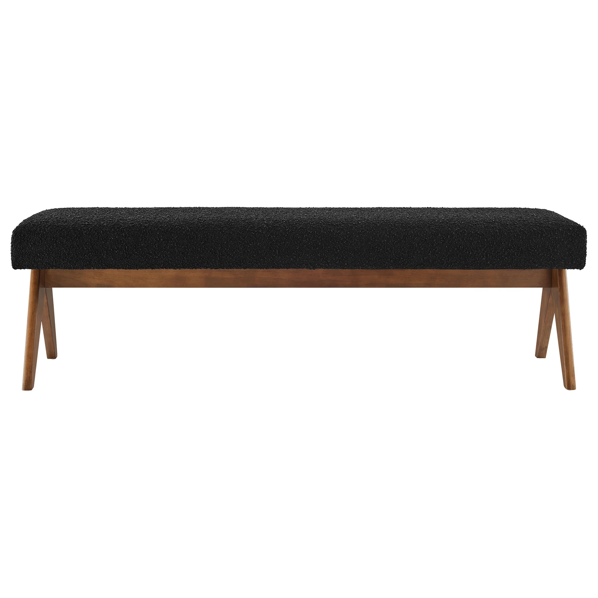 Lyra 63" Boucle Upholstered Bench by Modway - Image 4