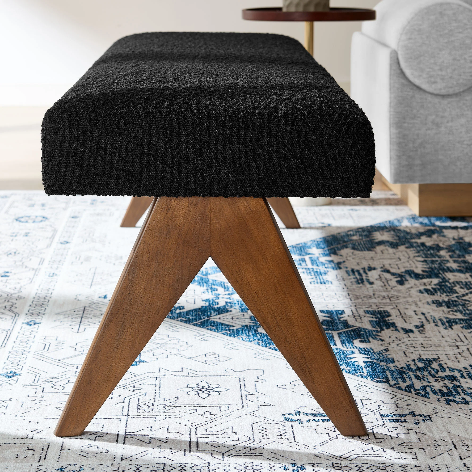 Lyra 63" Boucle Upholstered Bench by Modway - Image 6