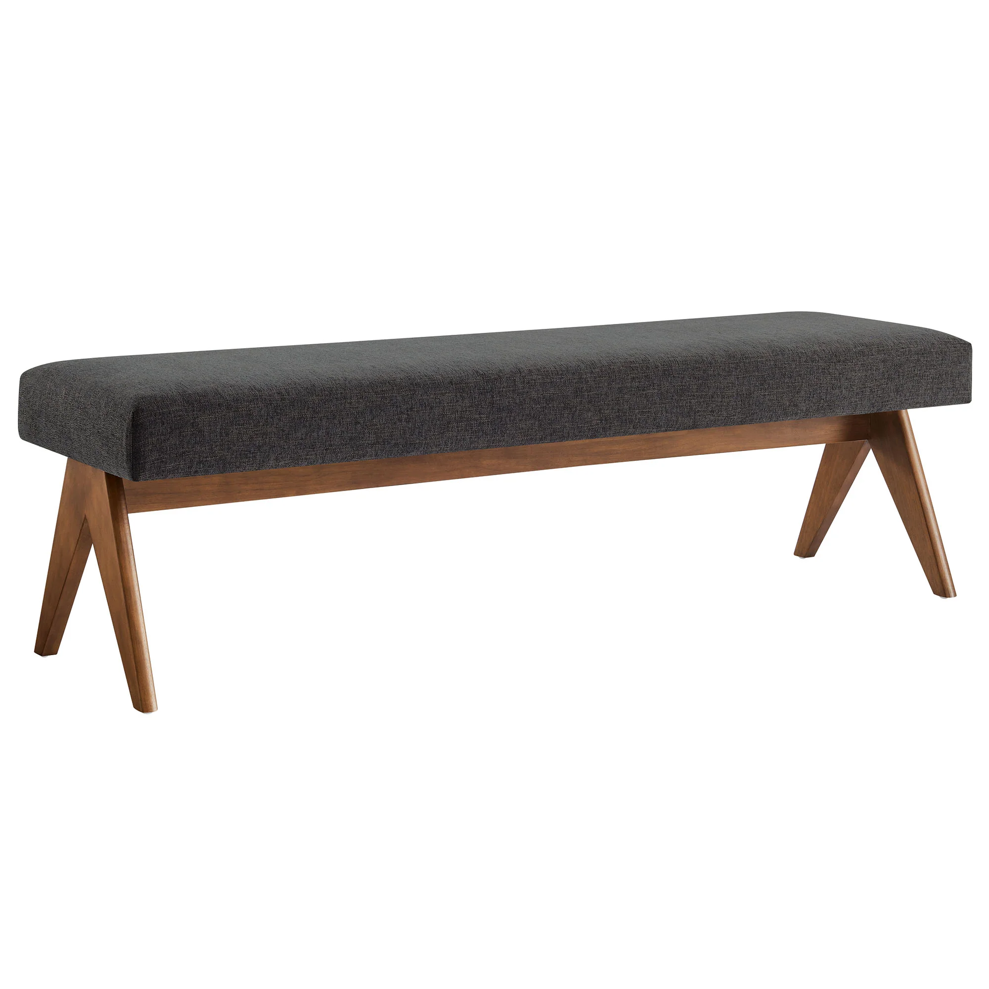 Lyra 63" Fabric Upholstered Bench by Modway - Image 2