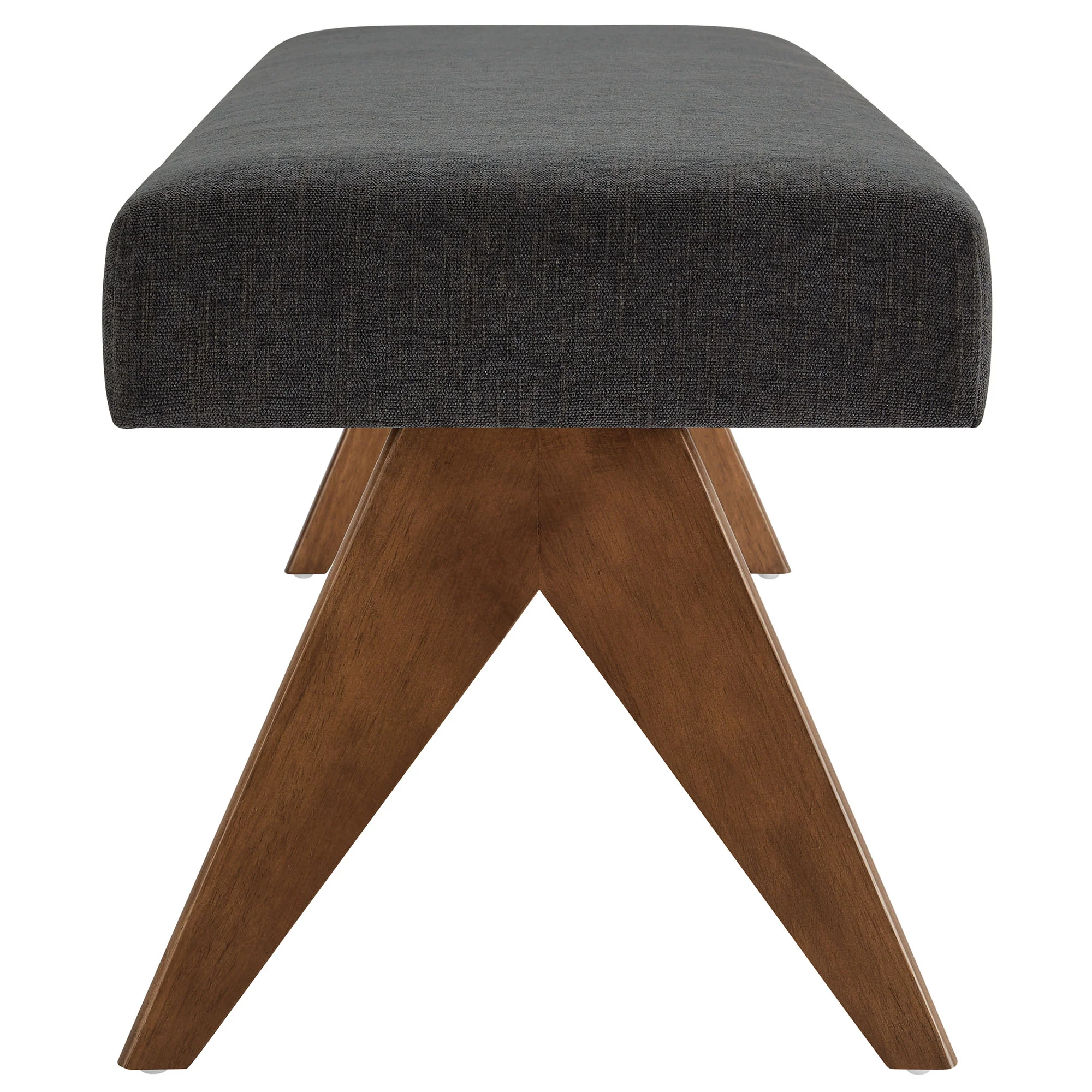 Lyra 63" Fabric Upholstered Bench by Modway - Image 3