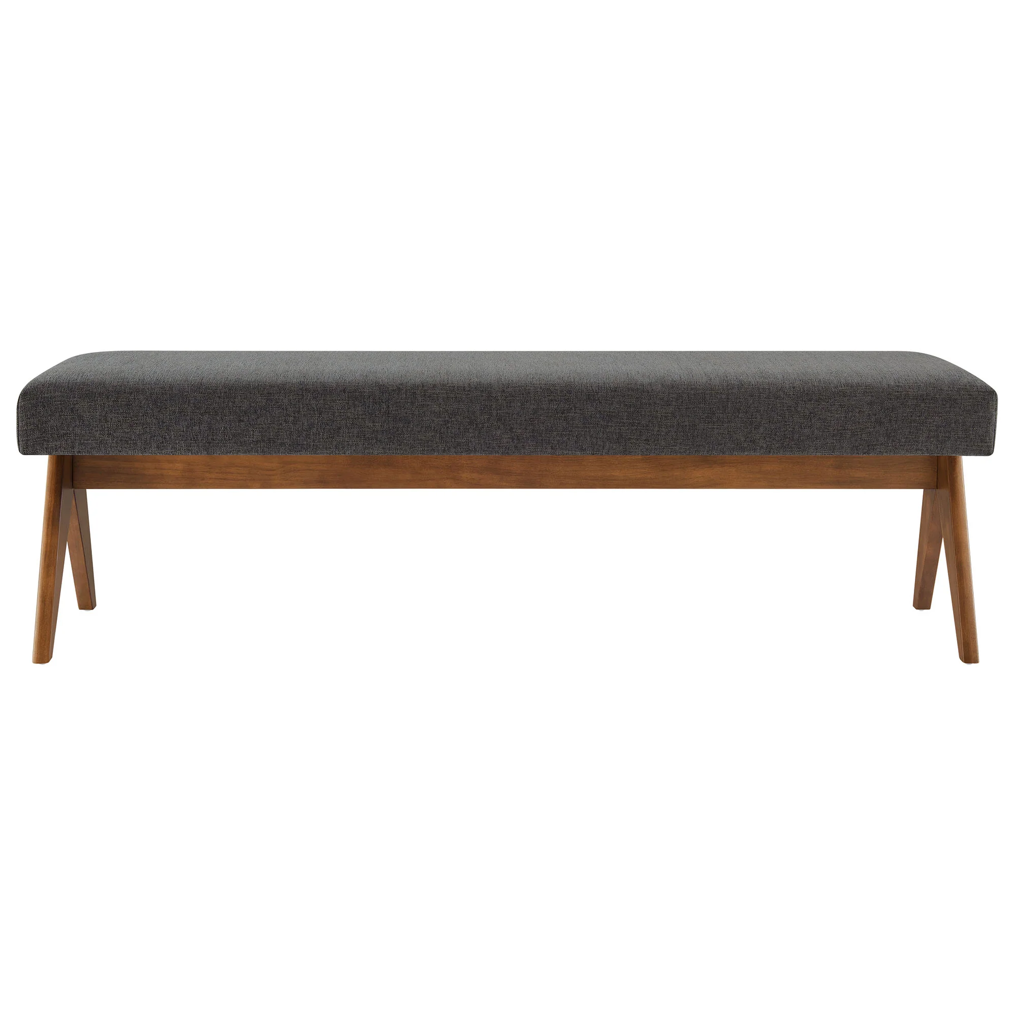 Lyra 63" Fabric Upholstered Bench by Modway - Image 4