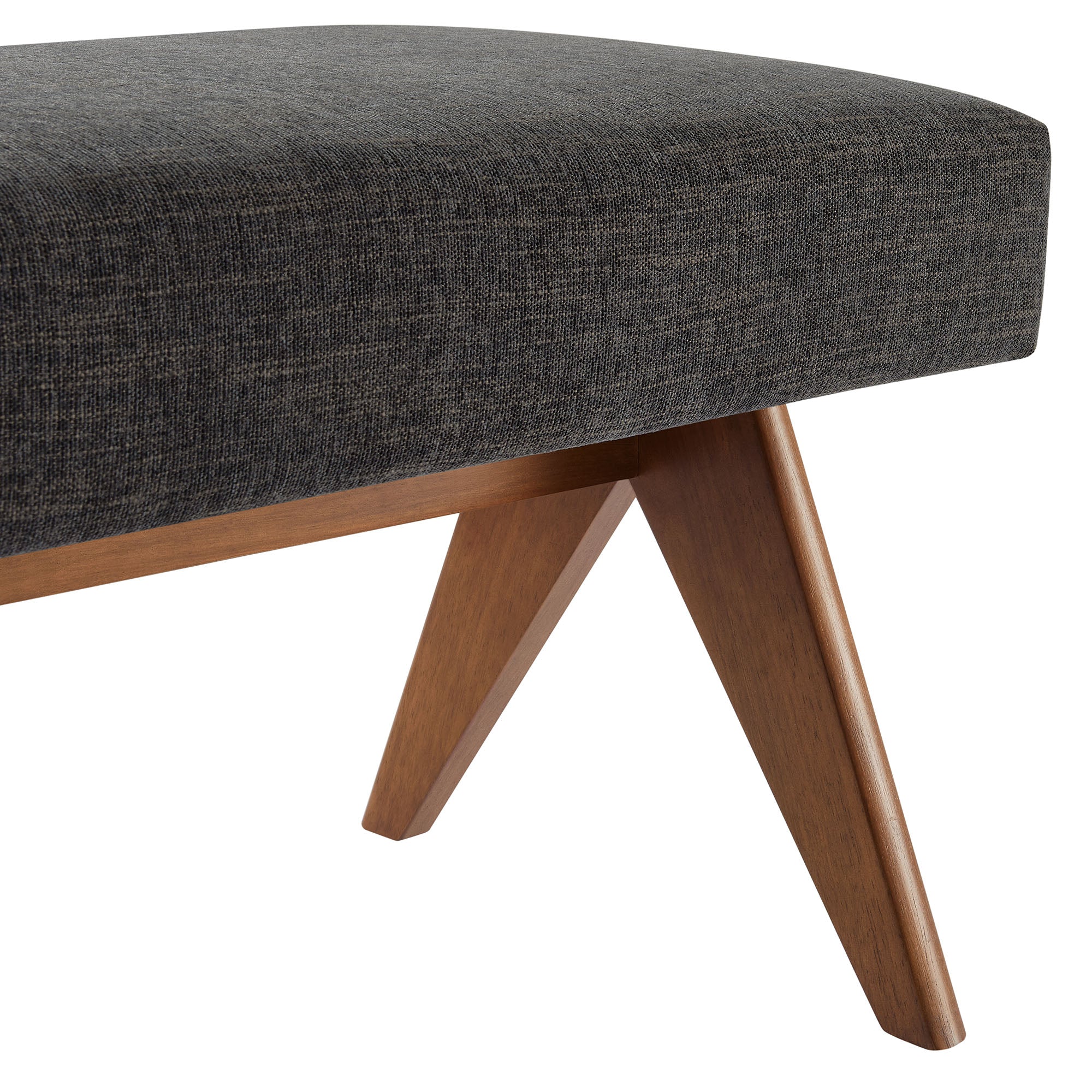 Lyra 63" Fabric Upholstered Bench by Modway - Image 5