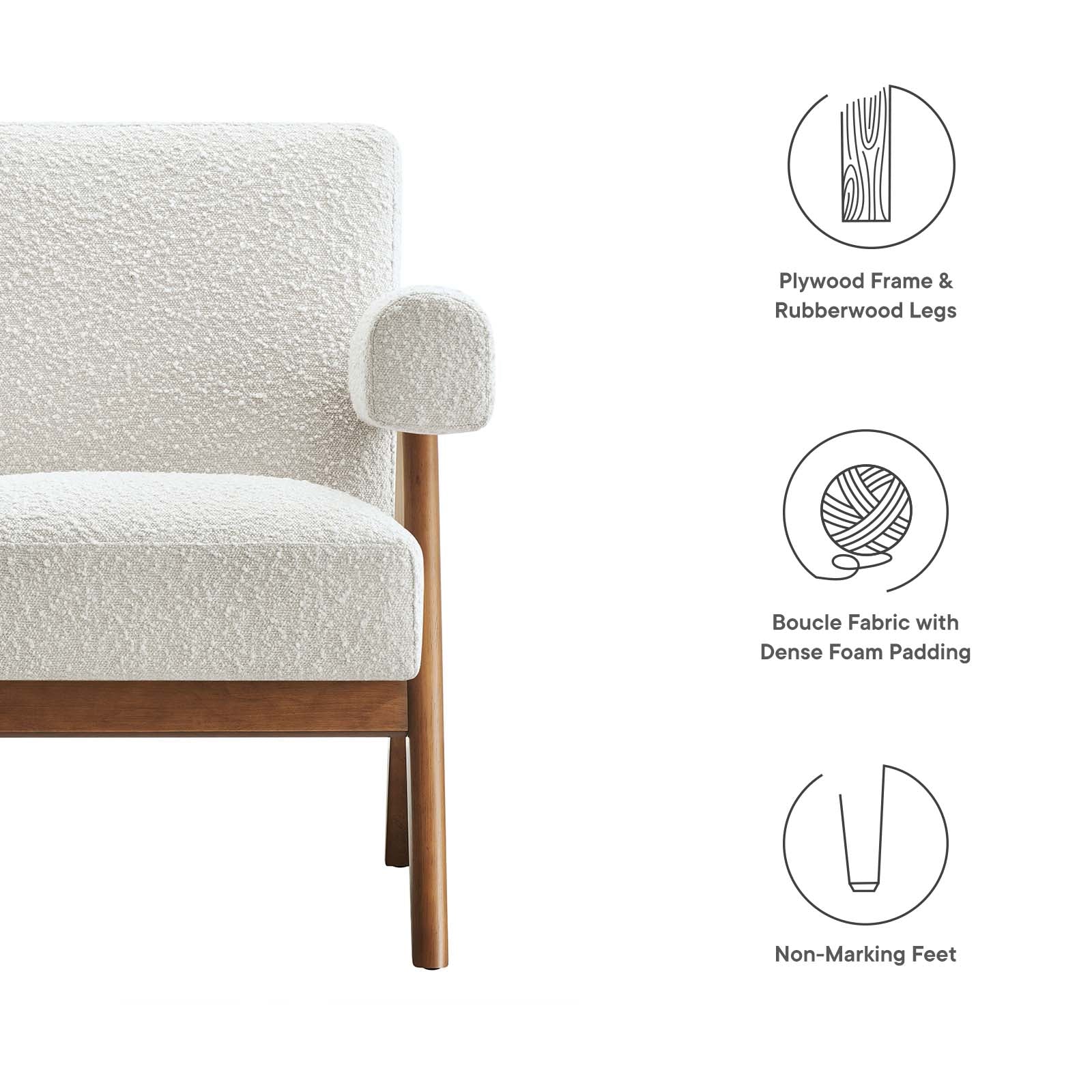 Lyra Boucle Fabric Armchair - Set of 2 By Modway - EEI-6703 - Image 15