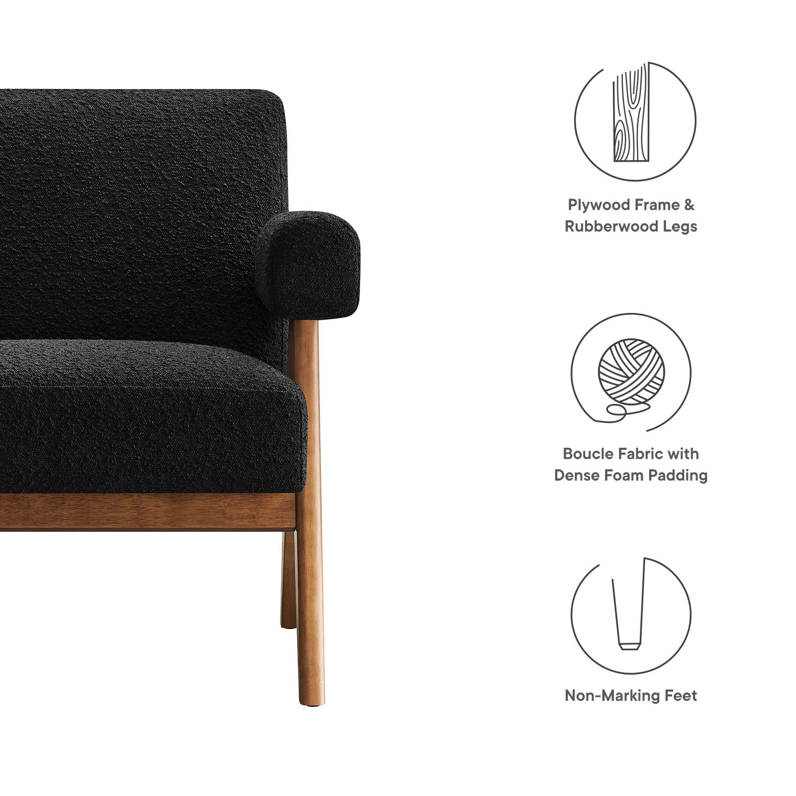 Lyra Boucle Fabric Armchair - Set of 2 By Modway - EEI-6703 - Image 7