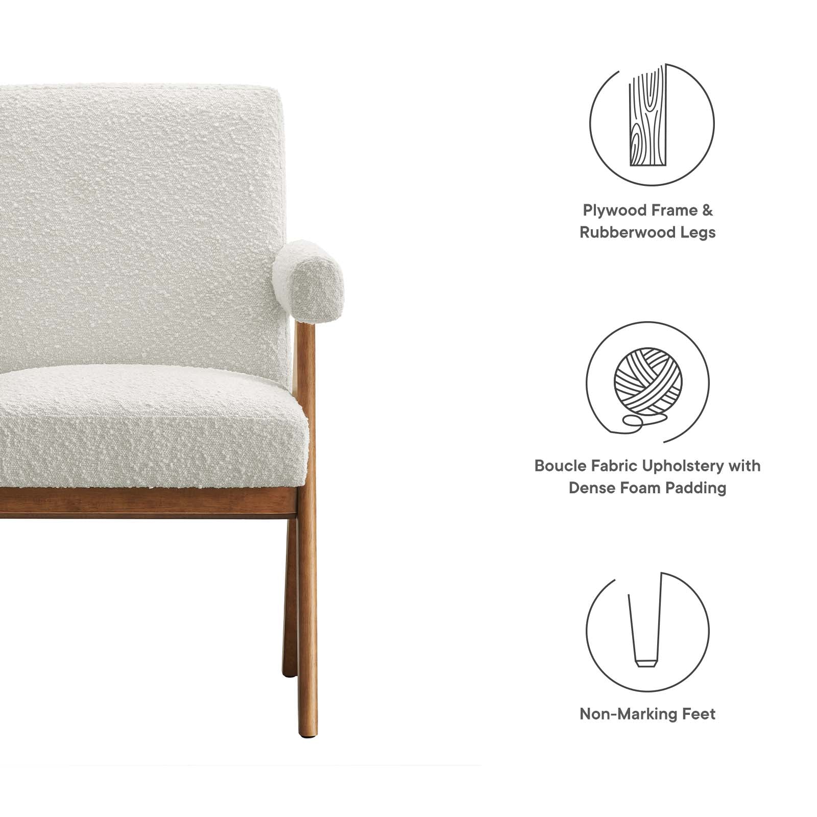 Lyra Boucle Fabric Dining Room Chair - Set of 2 By Modway - EEI-6506 - Image 17