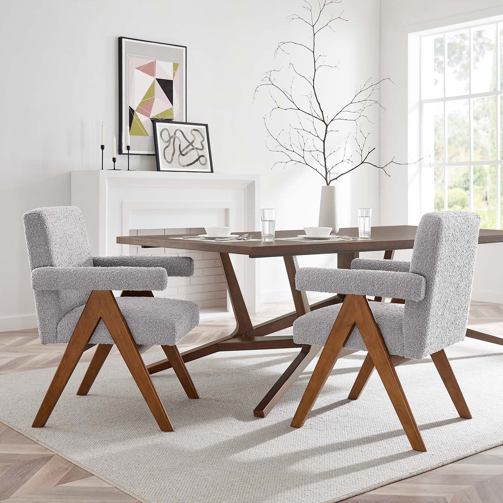 Lyra Boucle Fabric Dining Room Chair - Set of 2 By Modway - EEI-6506 - Image 20