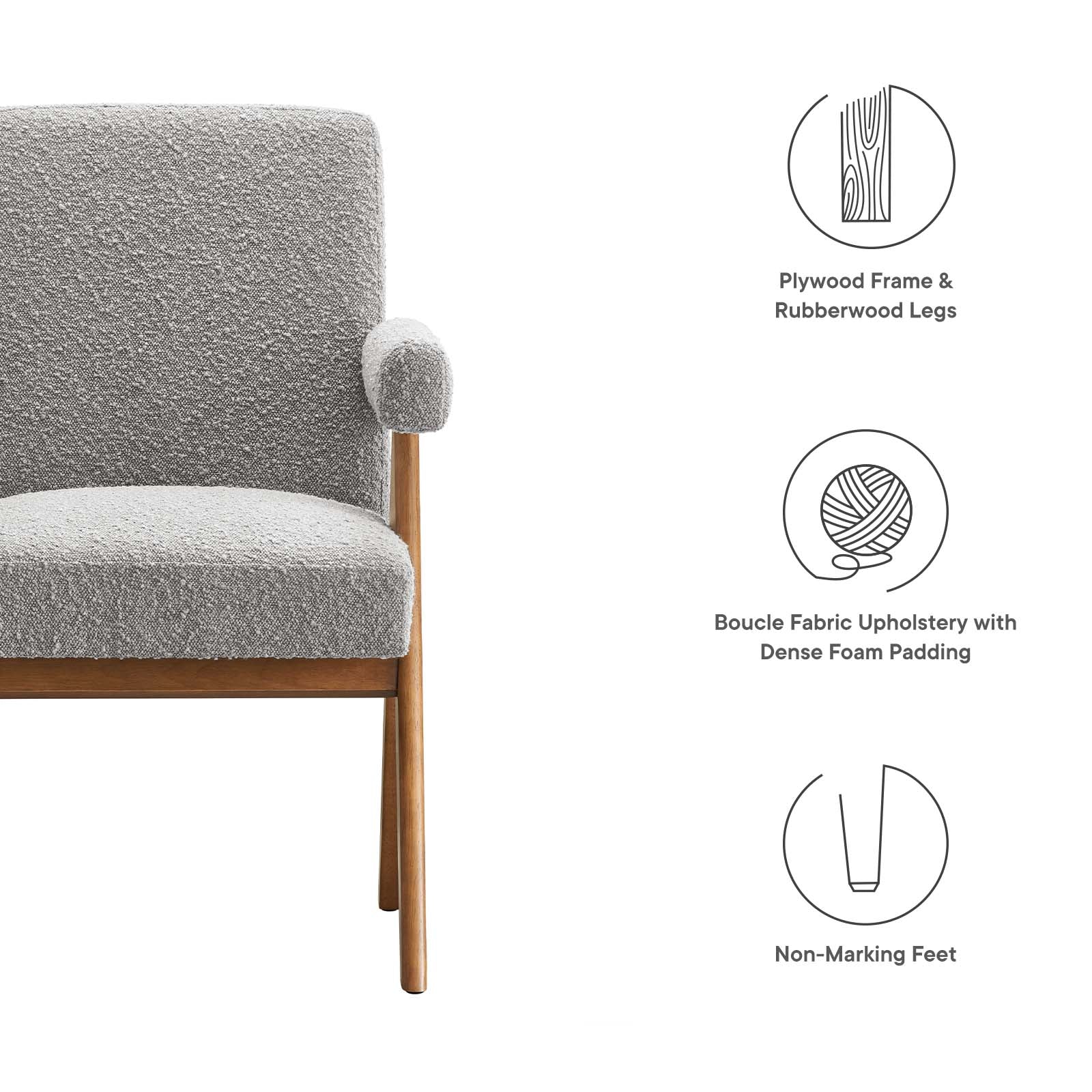 Lyra Boucle Fabric Dining Room Chair - Set of 2 By Modway - EEI-6506 - Image 26