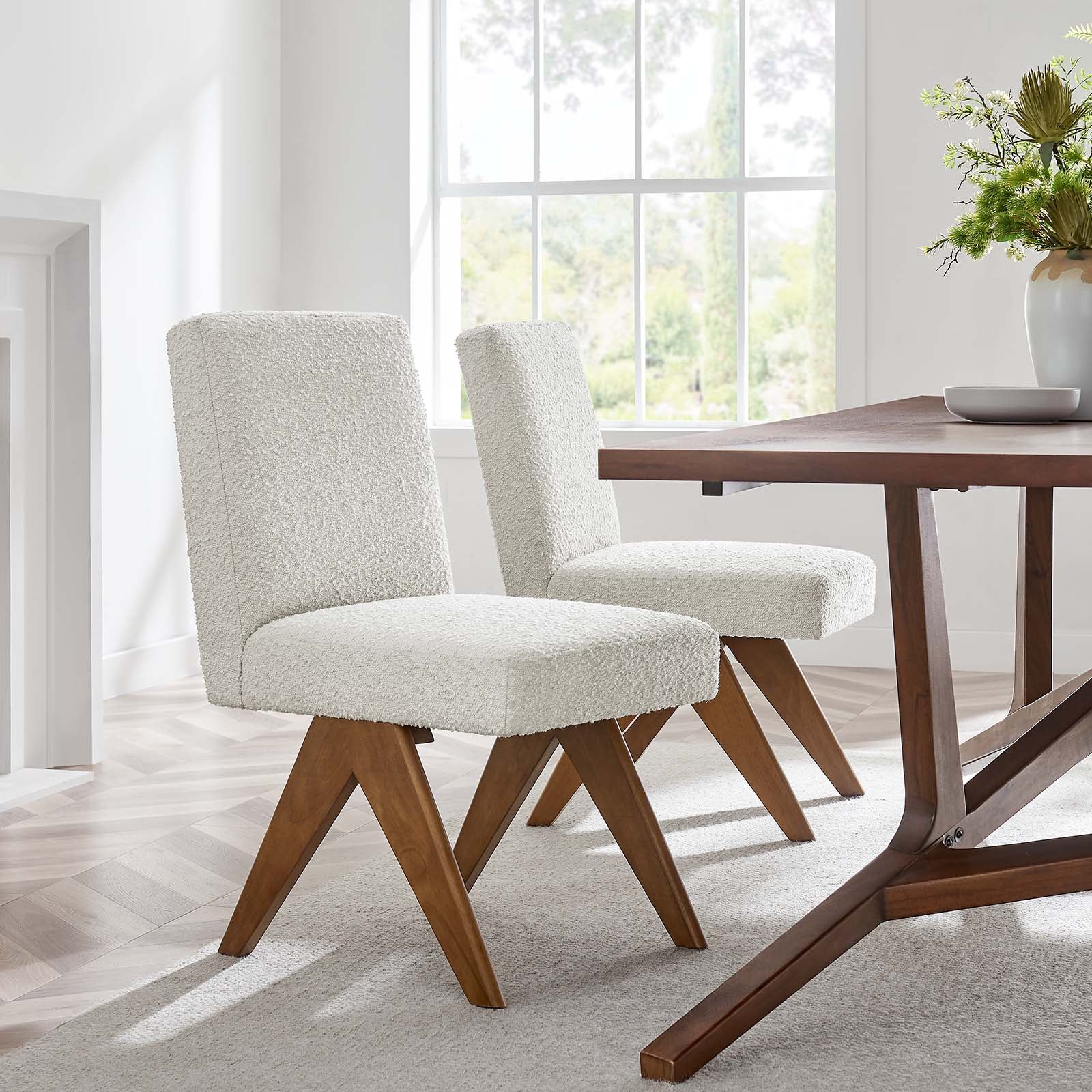Lyra Boucle Fabric Dining Room Side Chair - Set of 2 By Modway - EEI-6508 - Image 11