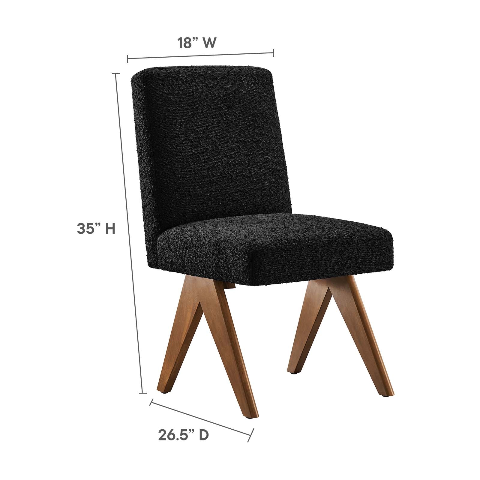 Lyra Boucle Fabric Dining Room Side Chair - Set of 2 By Modway - EEI-6508 - Image 9