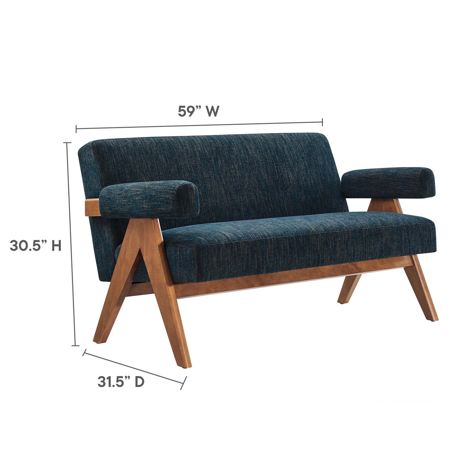 Lyra Fabric Loveseat By Modway - EEI-6505 - Image 15