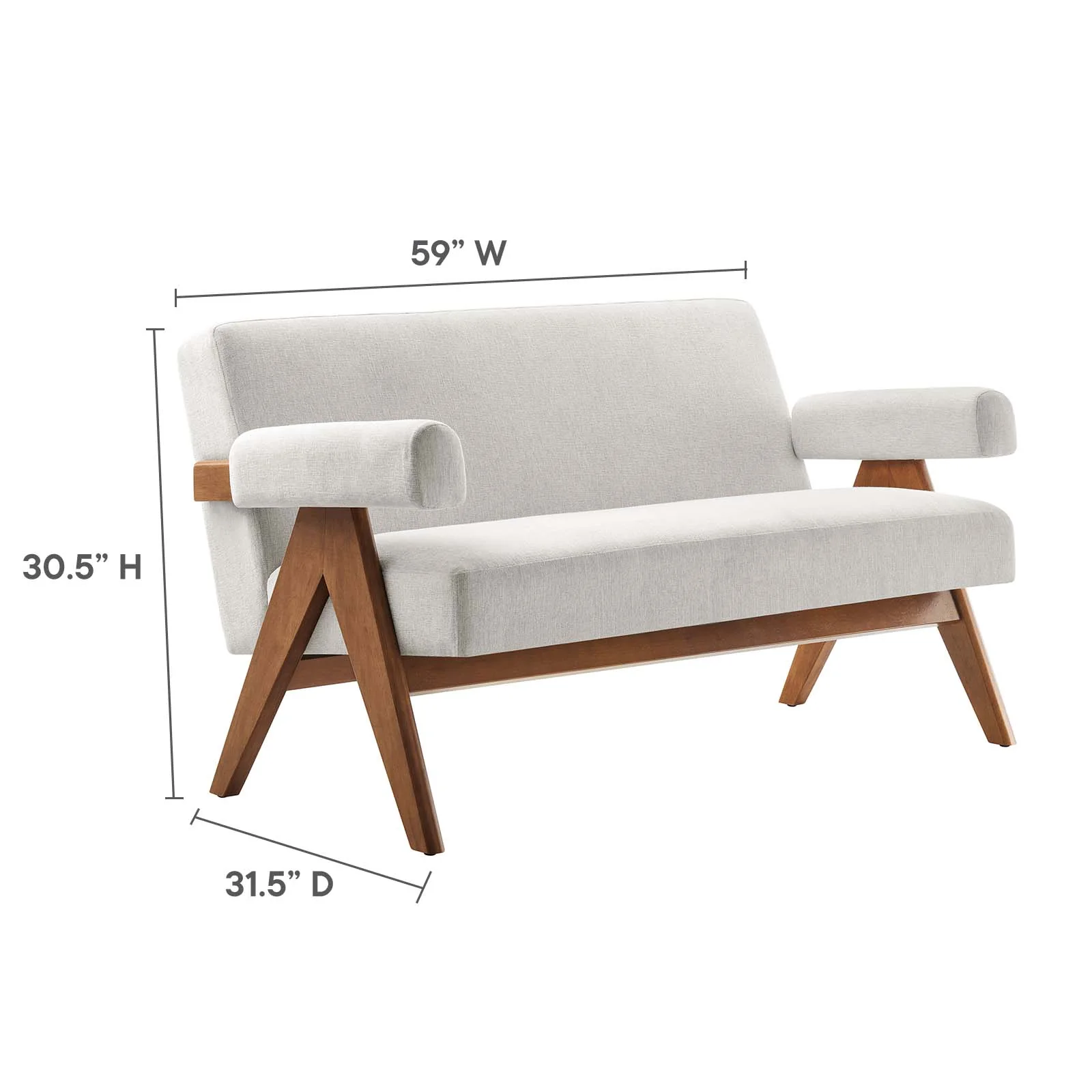 Lyra Fabric Loveseat By Modway - EEI-6505 - Image 23