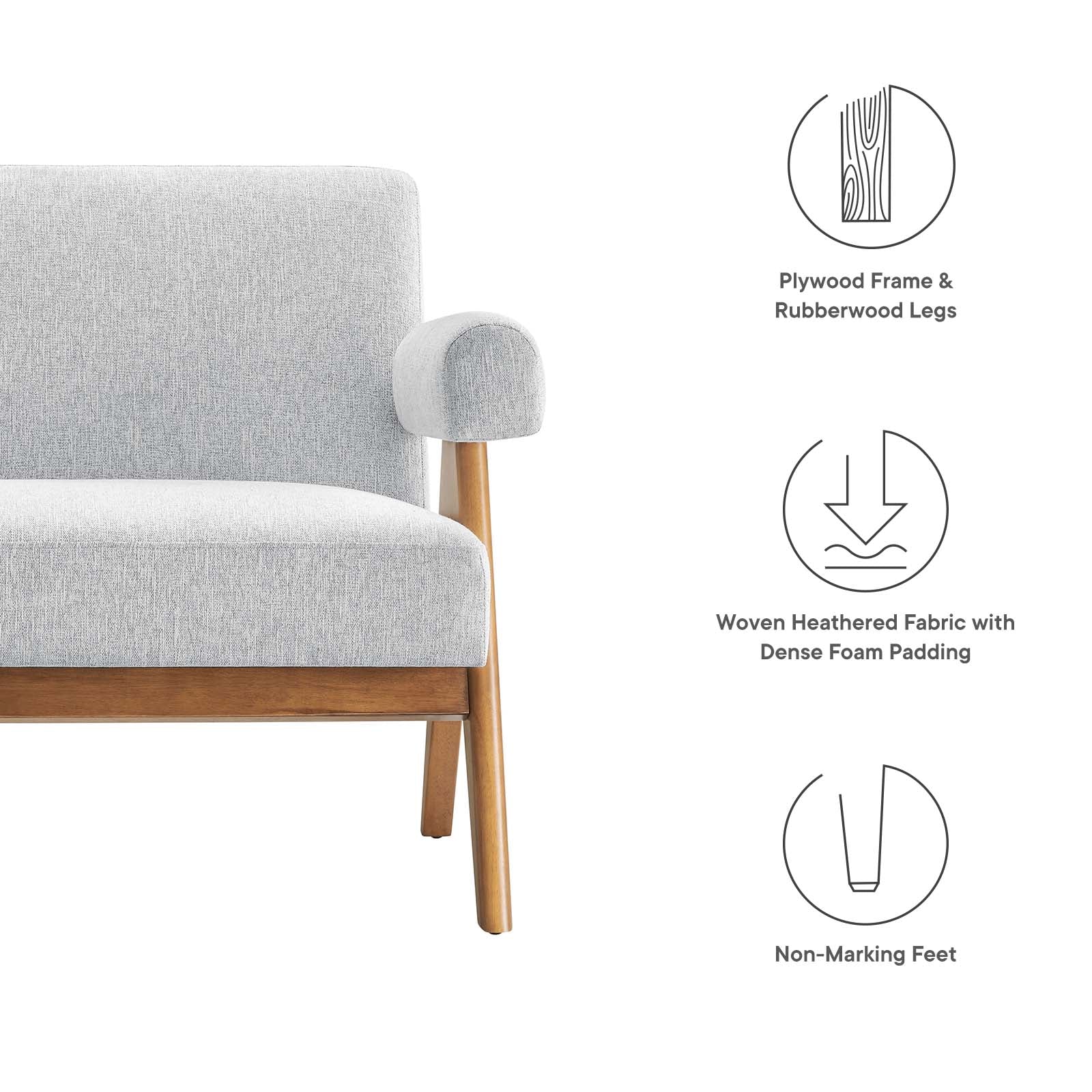 Lyra Fabric Loveseat By Modway - EEI-6505 - Image 30
