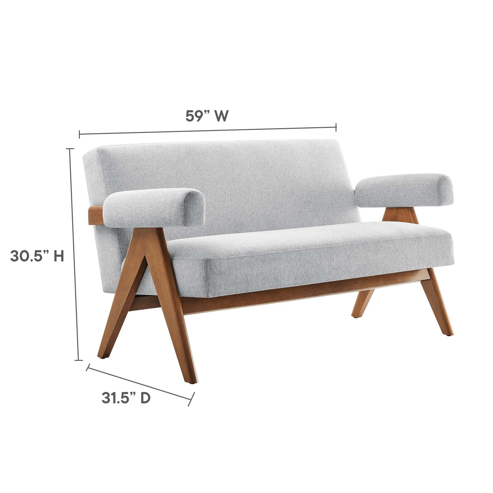 Lyra Fabric Loveseat By Modway - EEI-6505 - Image 31