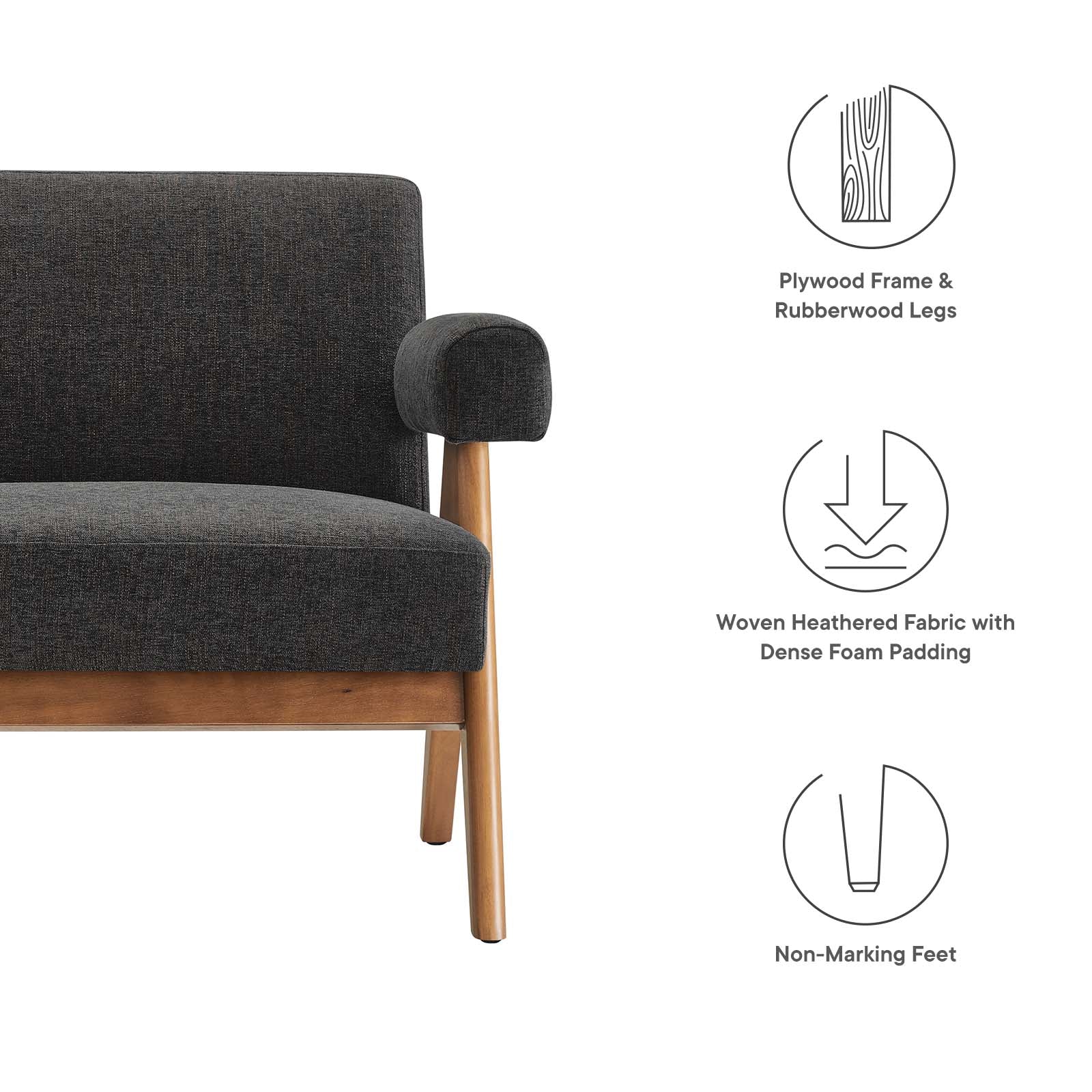 Lyra Fabric Loveseat By Modway - EEI-6505 - Image 6