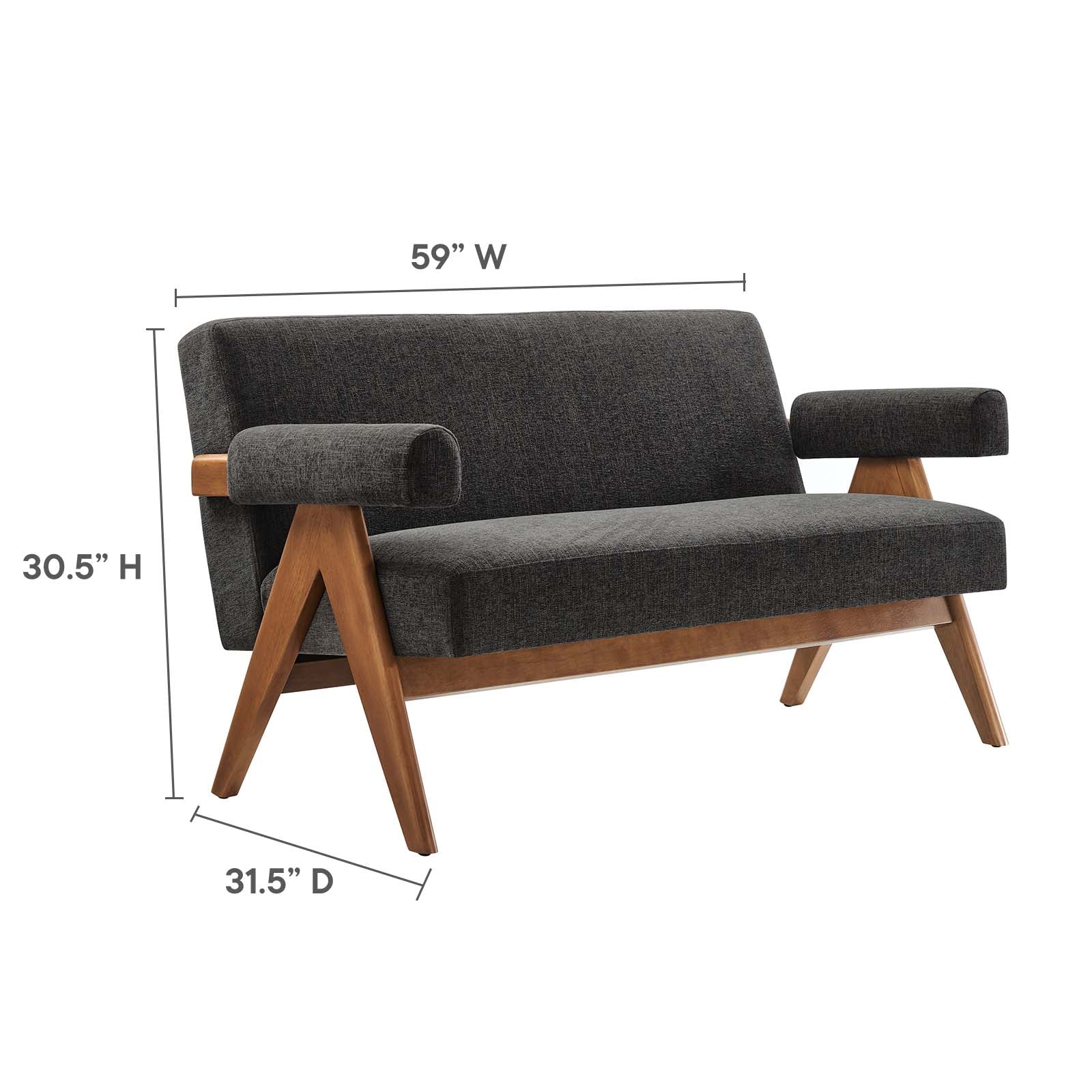 Lyra Fabric Loveseat By Modway - EEI-6505 - Image 7