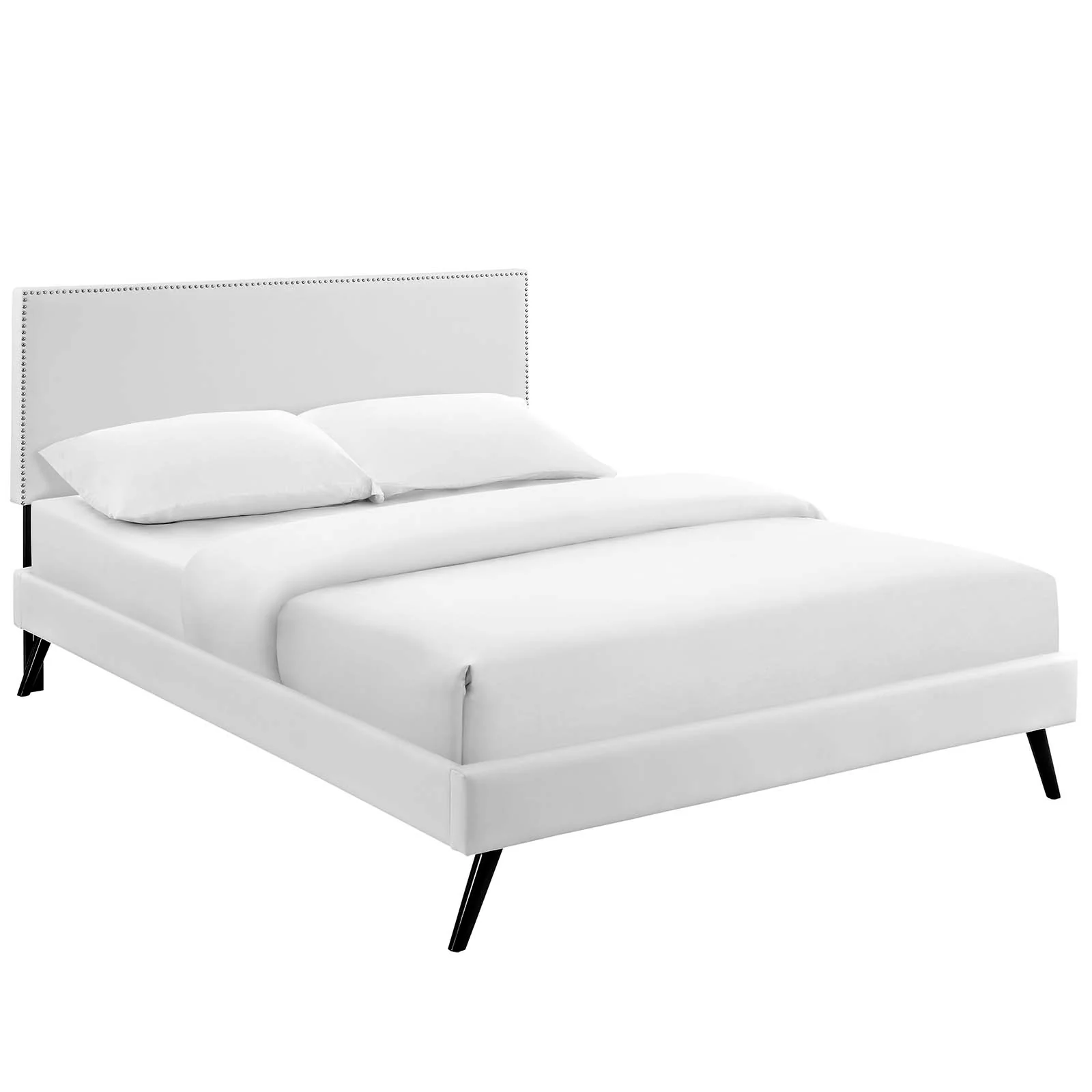 Macie Full Vinyl Platform Bed with Round Splayed Legs By Modway - MOD-5960 - Image 2