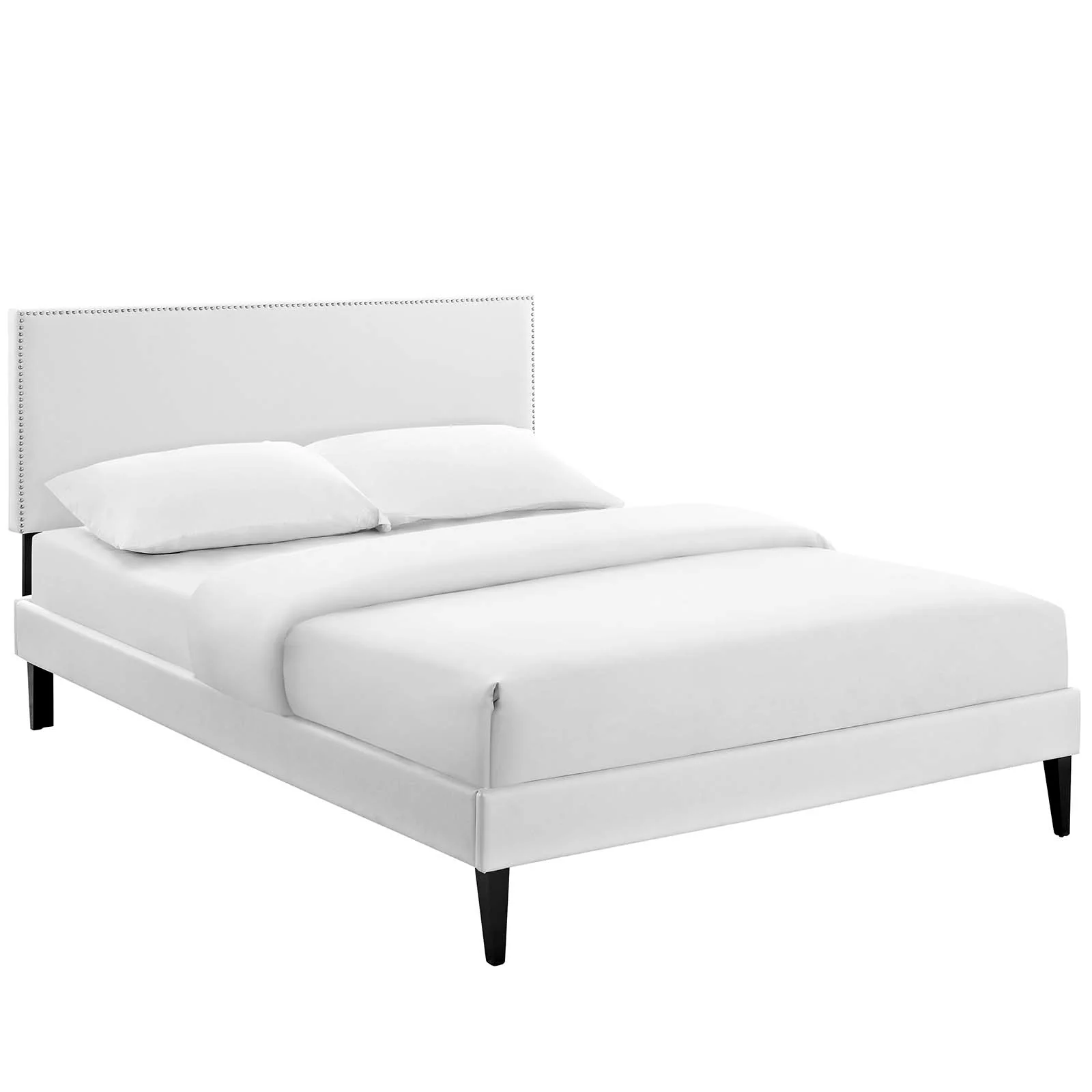 Macie Full Vinyl Platform Bed with Squared Tapered Legs By Modway - MOD-5968 - Image 2