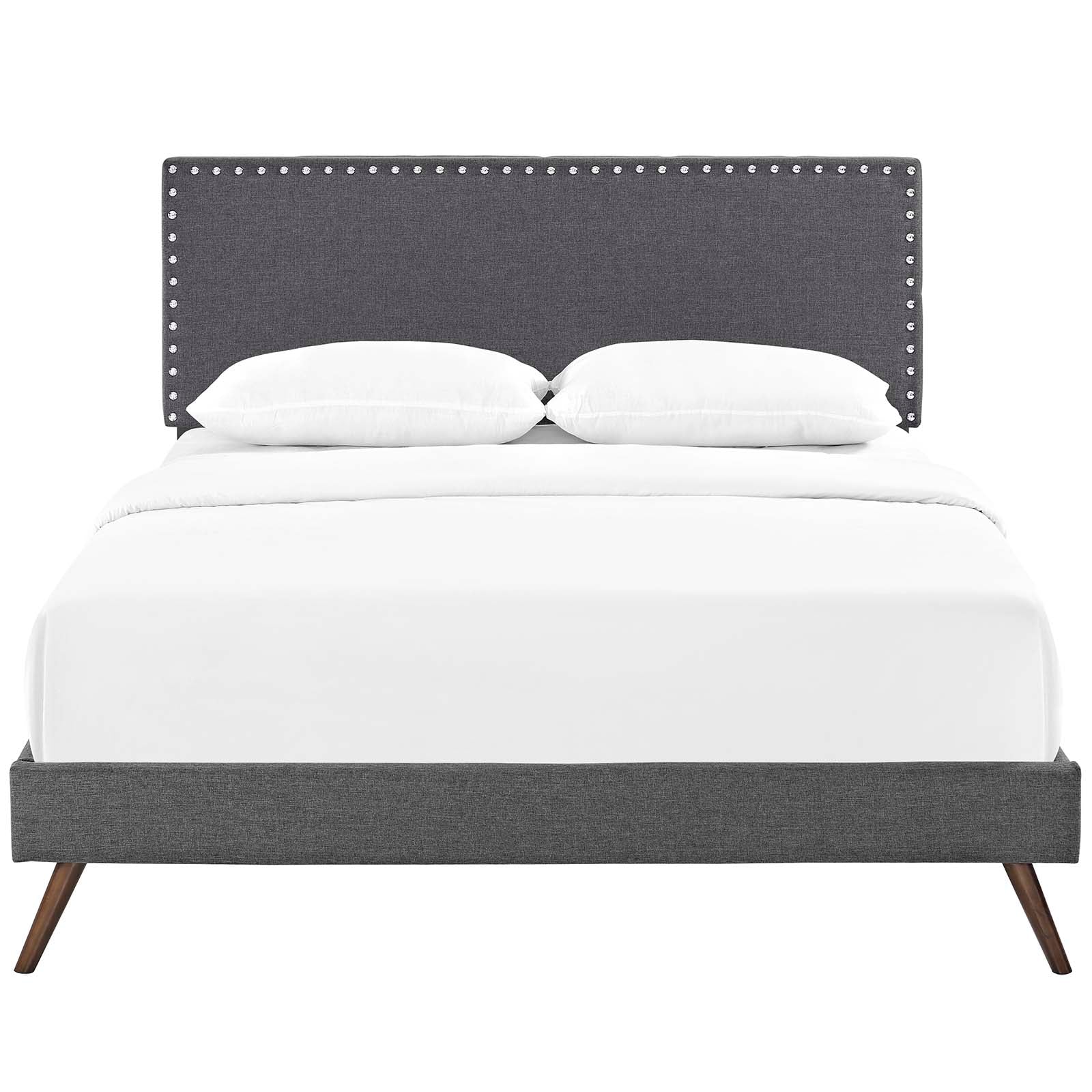 Macie Queen Fabric Platform Bed with Round Splayed Legs By Modway - MOD-5963 - Image 10