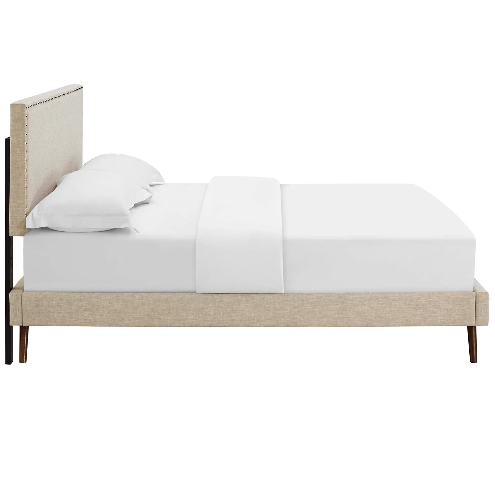 Macie Queen Fabric Platform Bed with Round Splayed Legs By Modway - MOD-5963 - Image 4