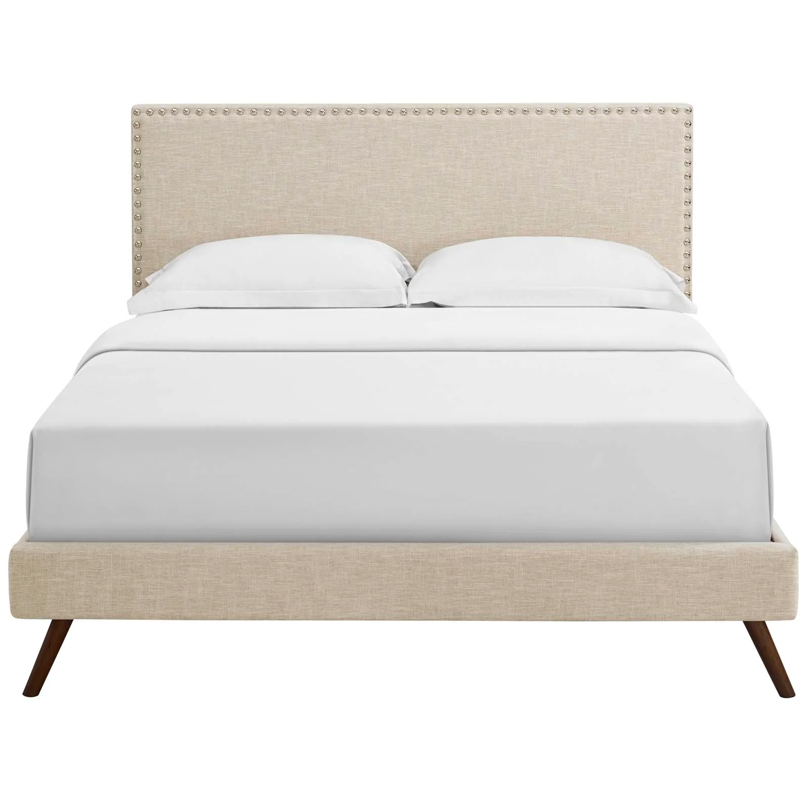 Macie Queen Fabric Platform Bed with Round Splayed Legs By Modway - MOD-5963 - Image 5