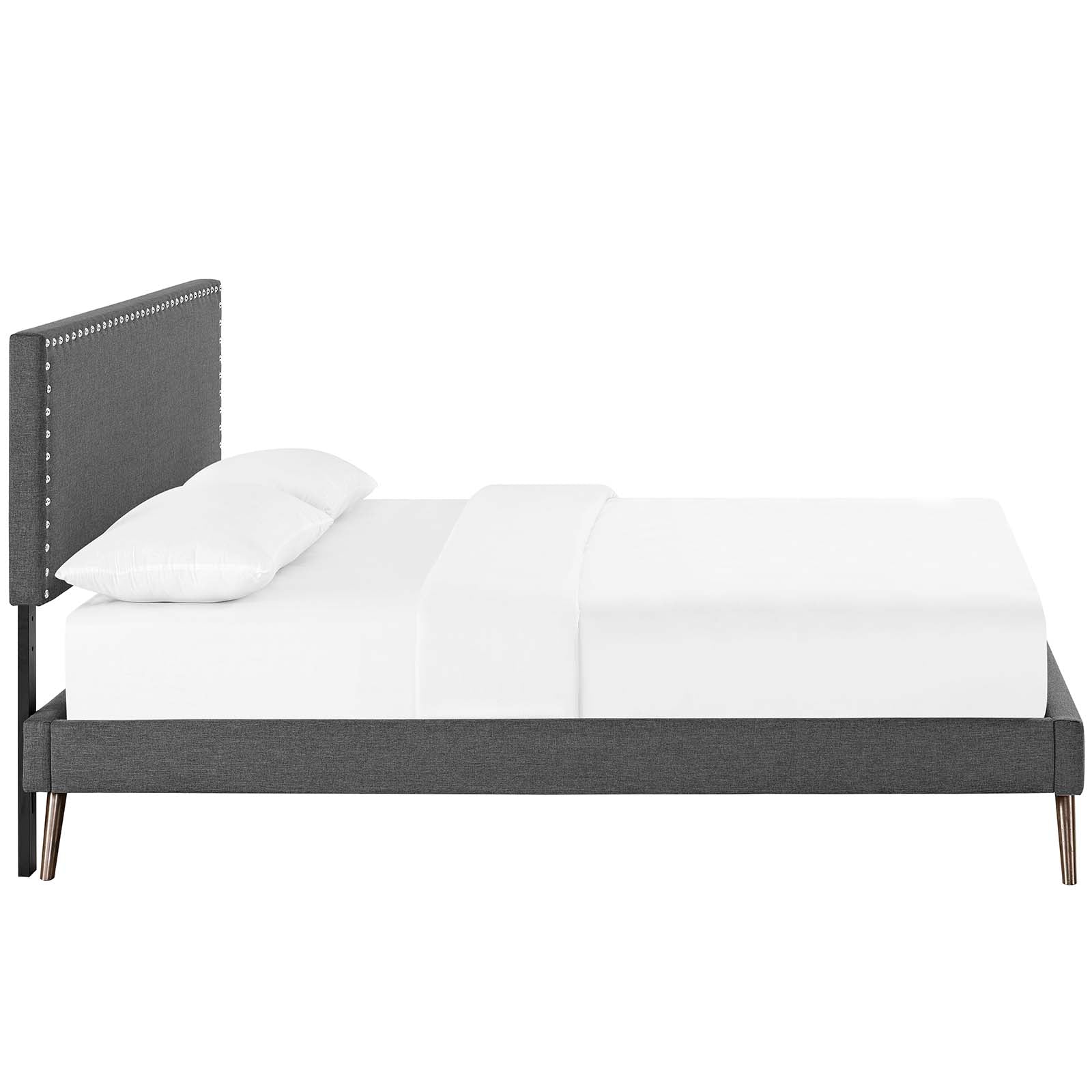 Macie Queen Fabric Platform Bed with Round Splayed Legs By Modway - MOD-5963 - Image 9