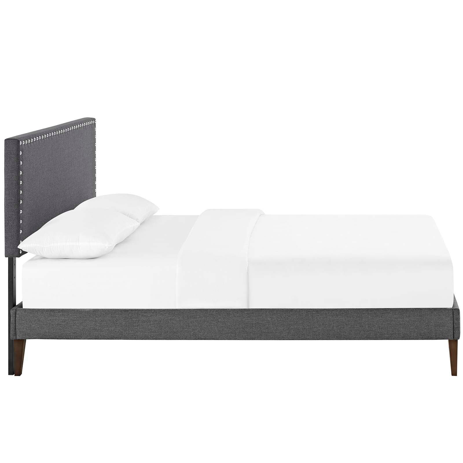 Macie Queen Fabric Platform Bed with Squared Tapered Legs By Modway - MOD-5971 - Image 4