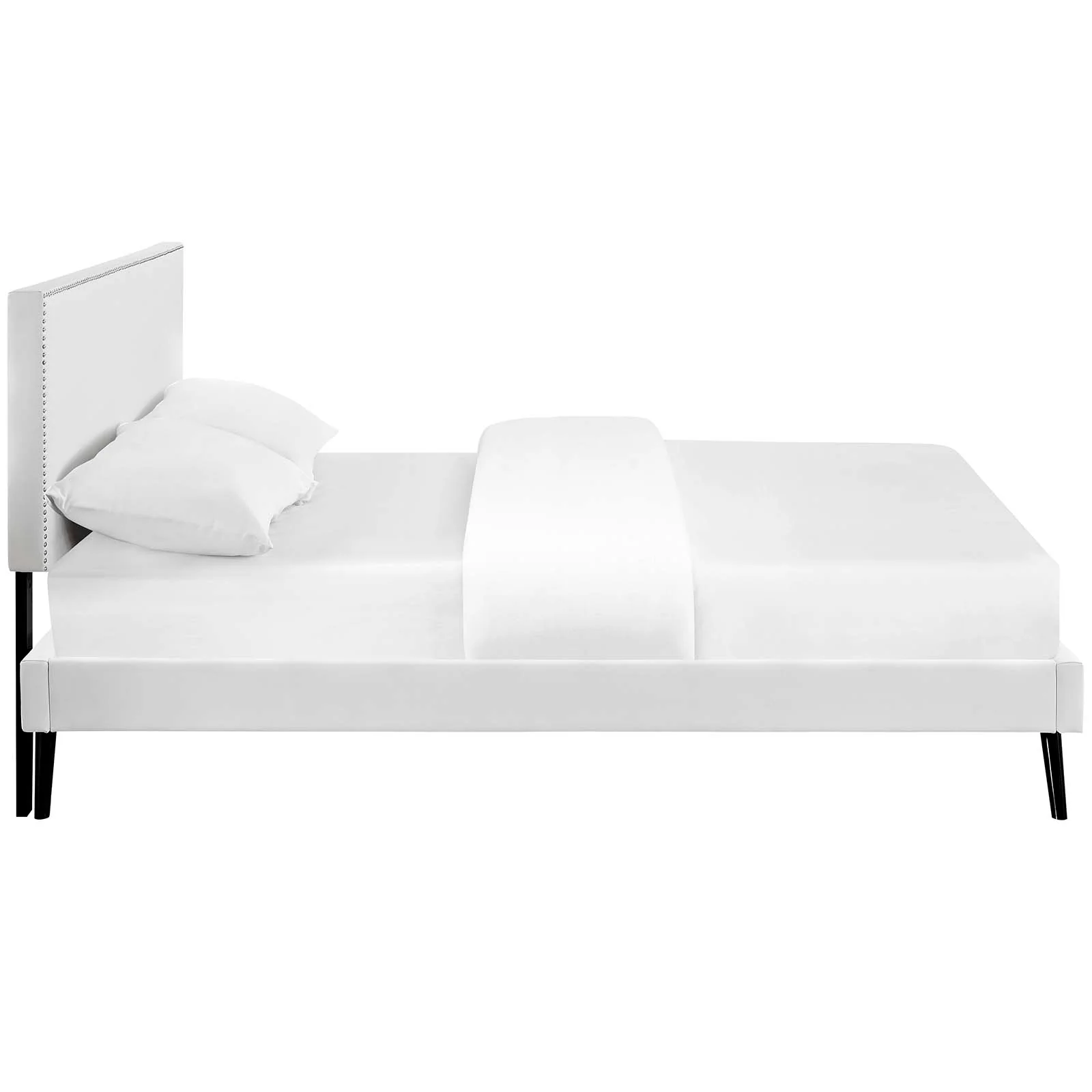 Macie Queen Vinyl Platform Bed with Round Splayed Legs By Modway - MOD-5962 - Image 4
