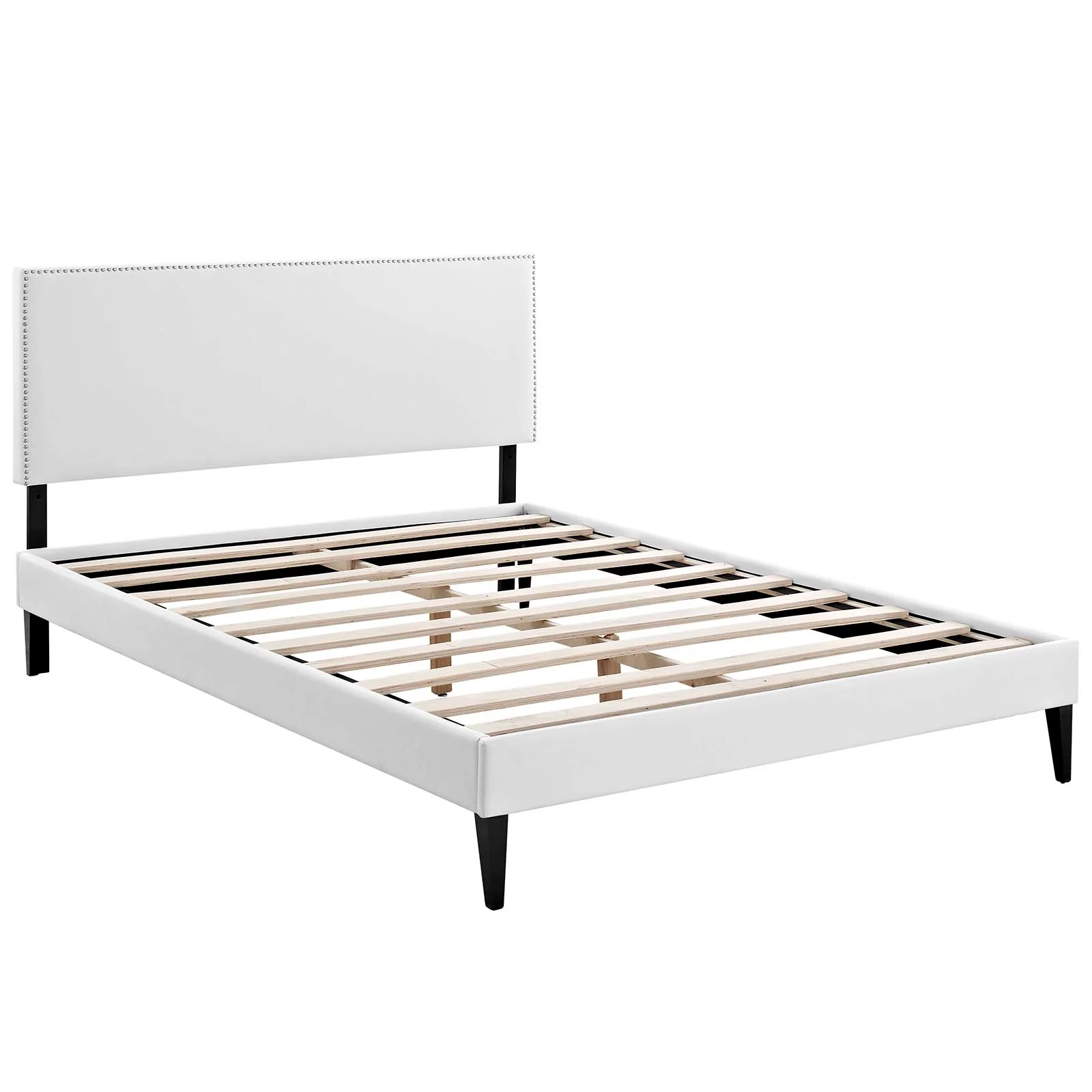 Macie Queen Vinyl Platform Bed with Squared Tapered Legs By Modway - MOD-5970 - Image 3