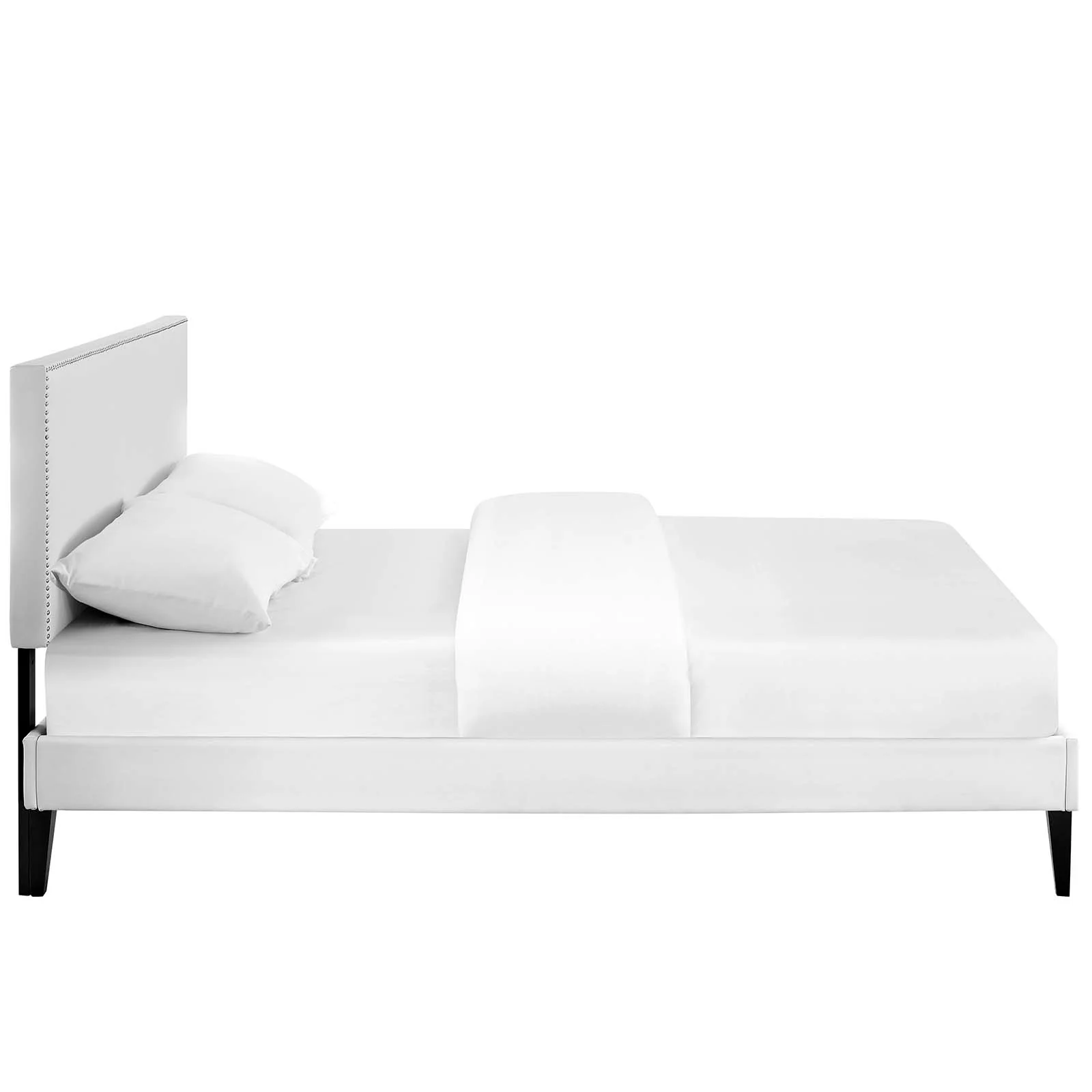 Macie Queen Vinyl Platform Bed with Squared Tapered Legs By Modway - MOD-5970 - Image 4