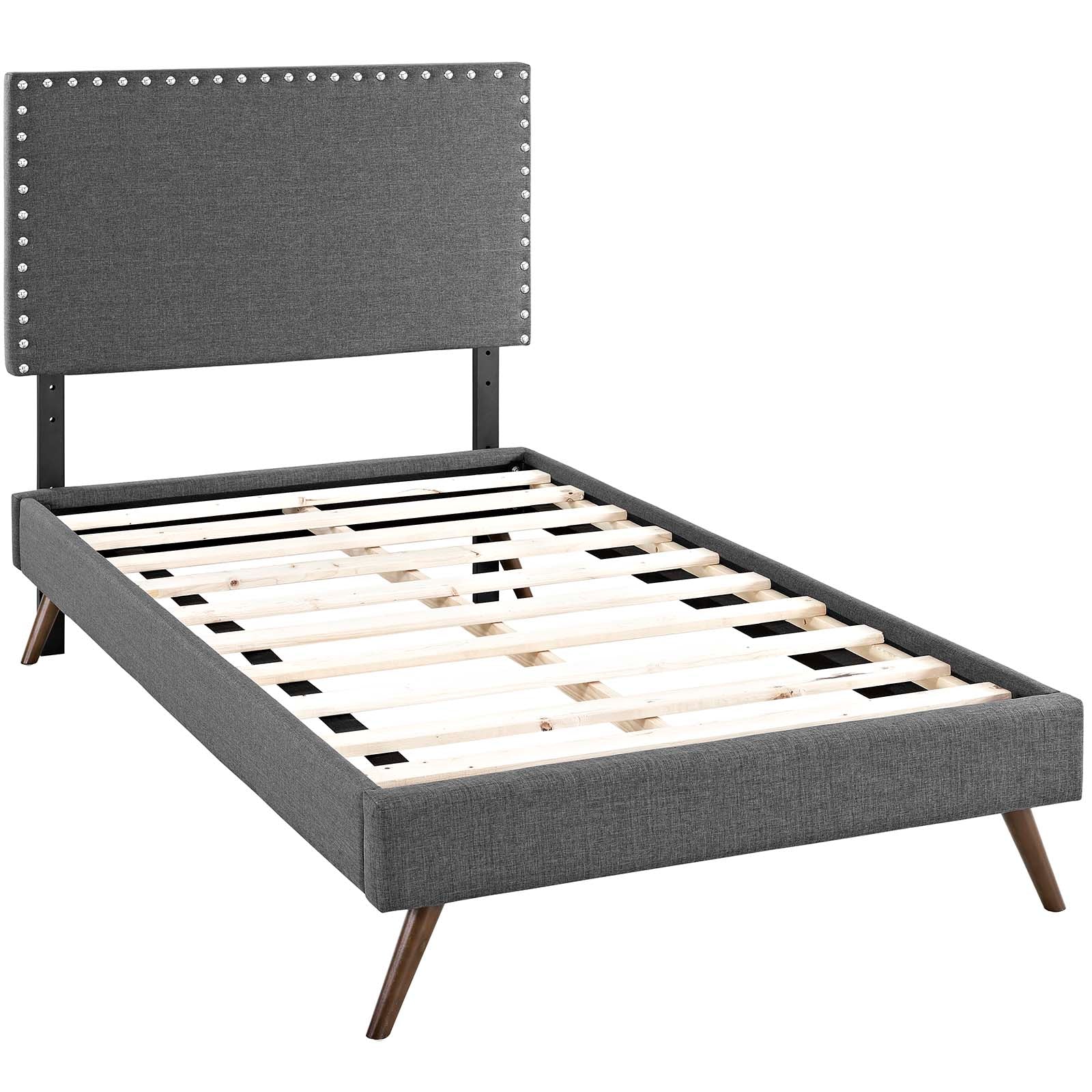 Macie Twin Fabric Platform Bed with Round Splayed Legs By Modway - MOD-5959 - Image 3