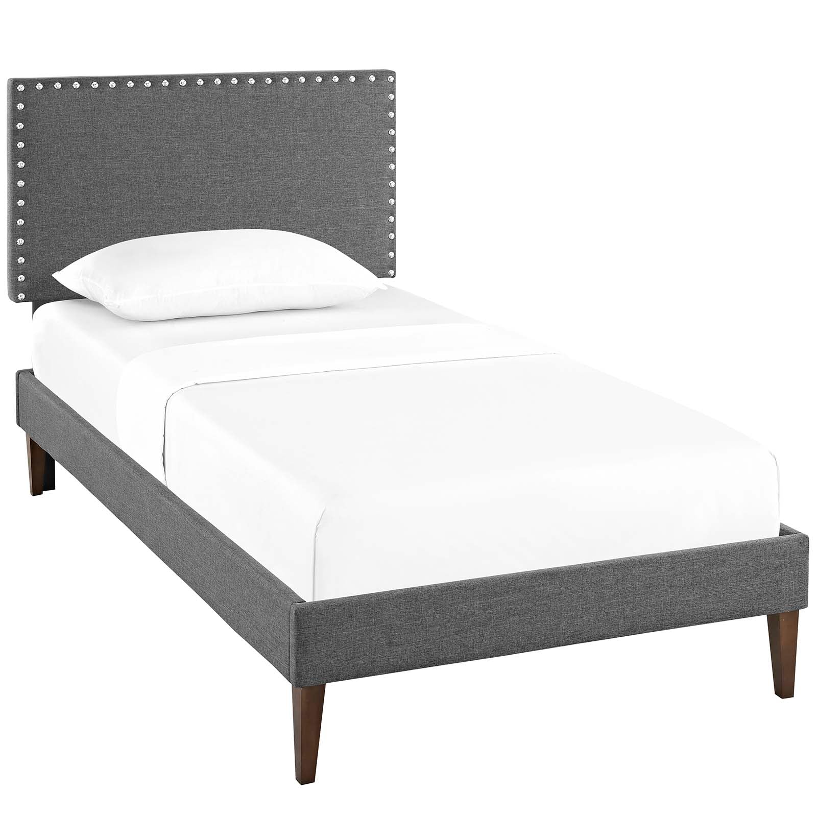 Macie Twin Fabric Platform Bed with Squared Tapered Legs By Modway - MOD-5967 - Image 2