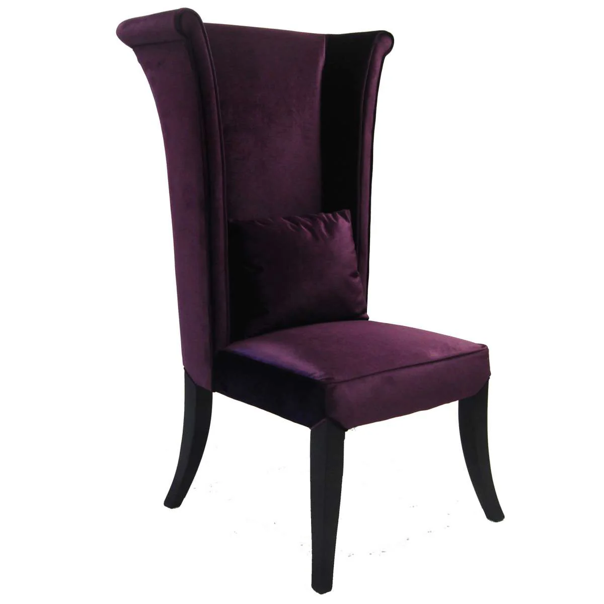 Mad Hatter Dining Chair In Black Rich Velvet By Armen Living - Image 7