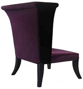 Mad Hatter Dining Chair In Black Rich Velvet By Armen Living - Image 8
