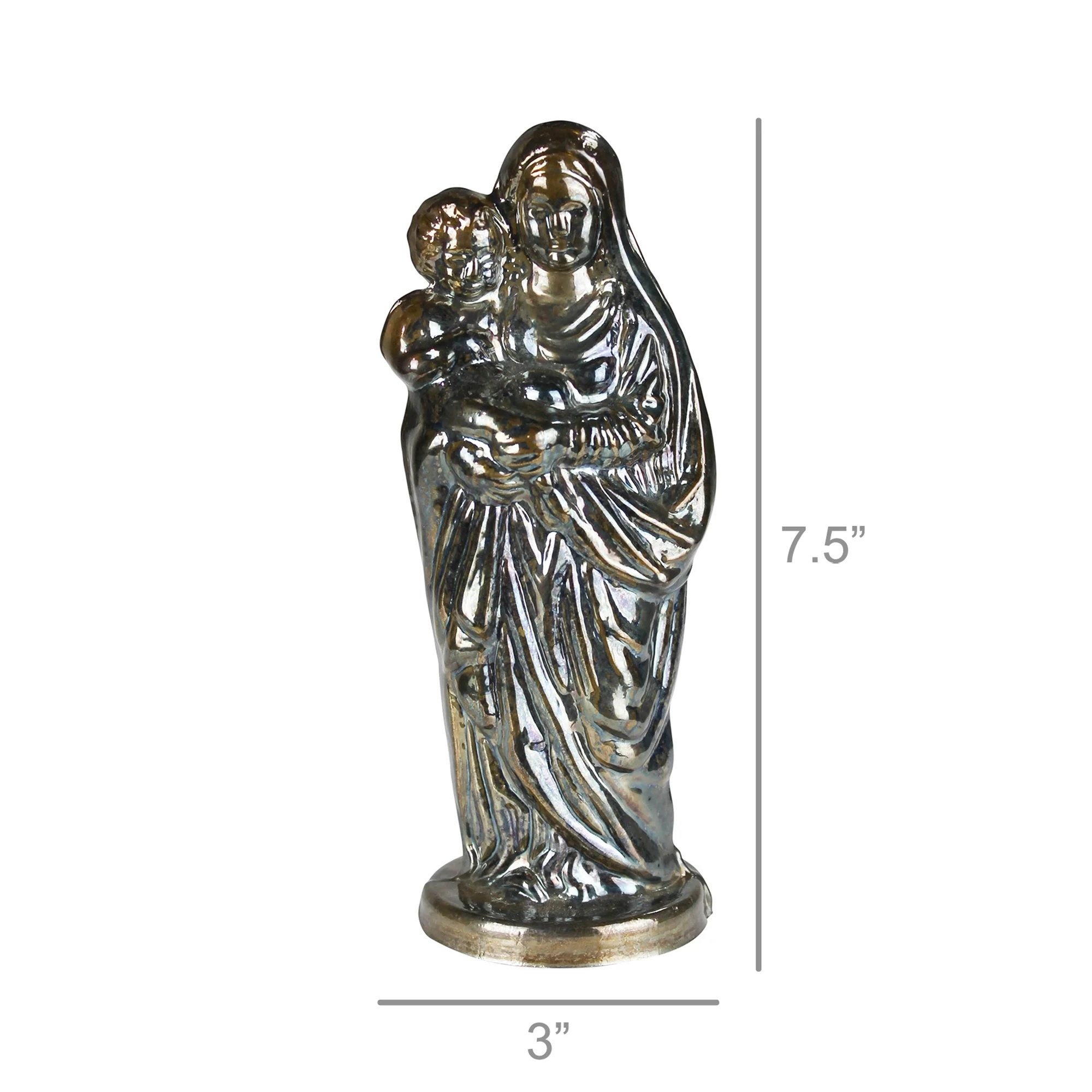 Madonna & Child, Glass Set Of 2 By HomArt - Image 3