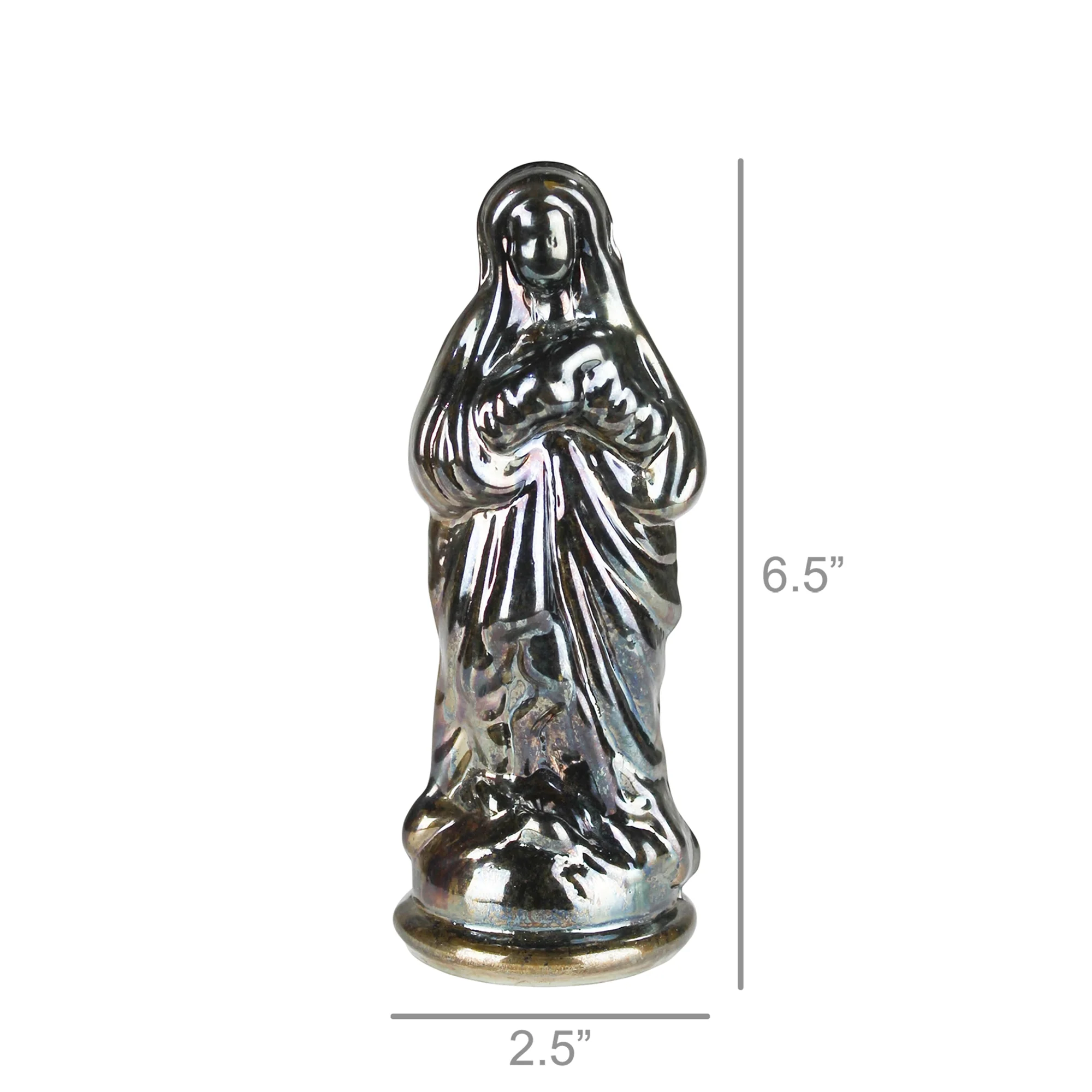Madonna Praying, Glass Set Of 2 By HomArt - Image 3