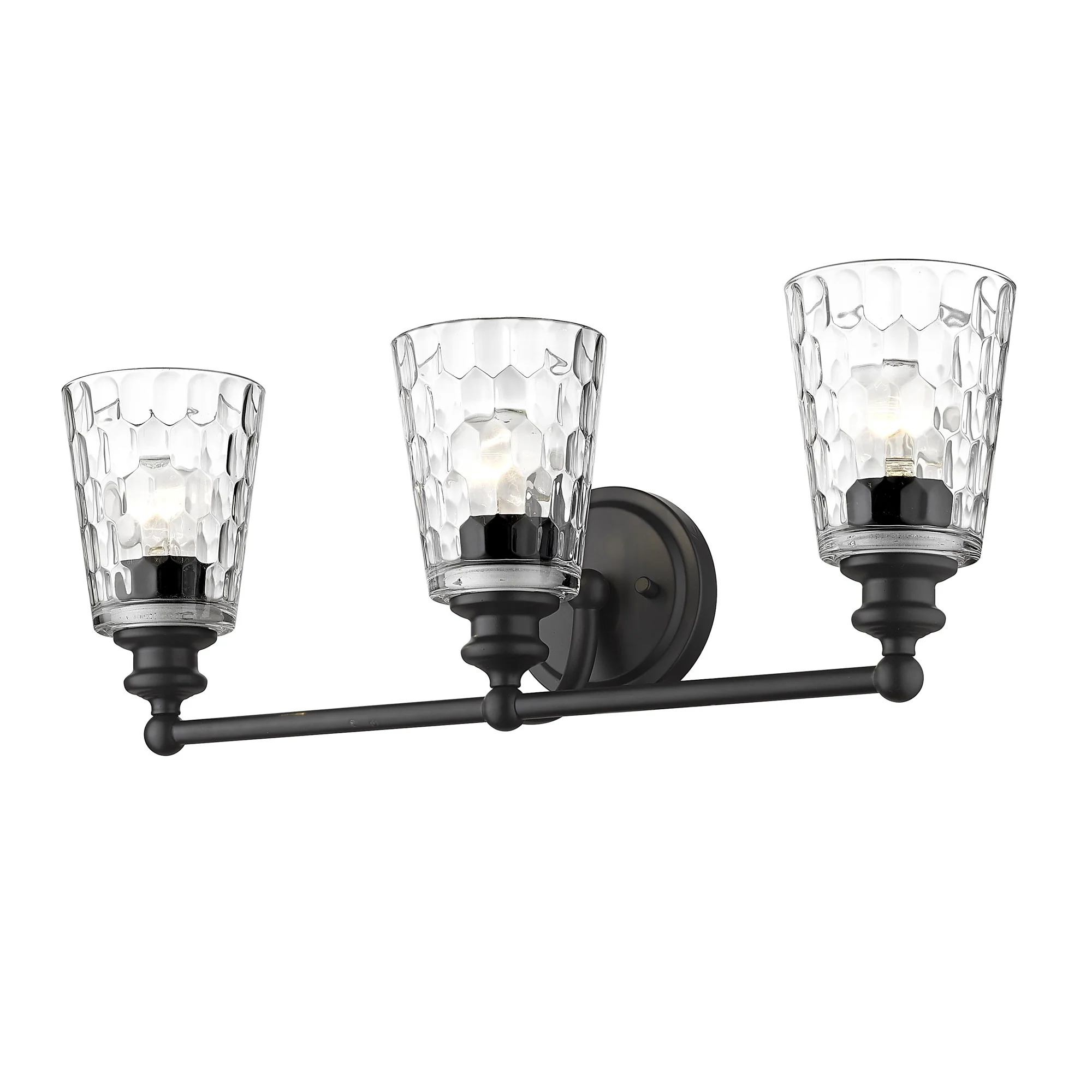Mae 3-Light Matte Black Vanity By Homeroots - Image 2