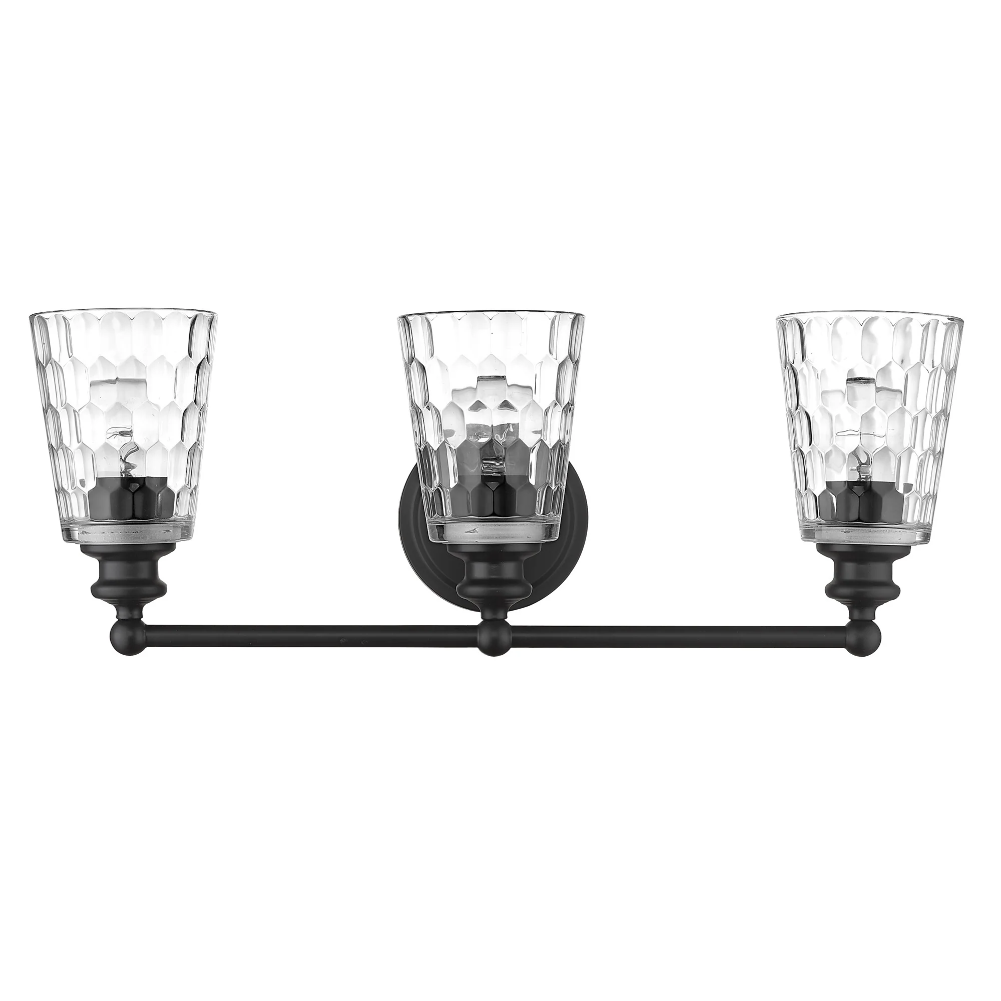 Mae 3-Light Matte Black Vanity By Homeroots - Image 3
