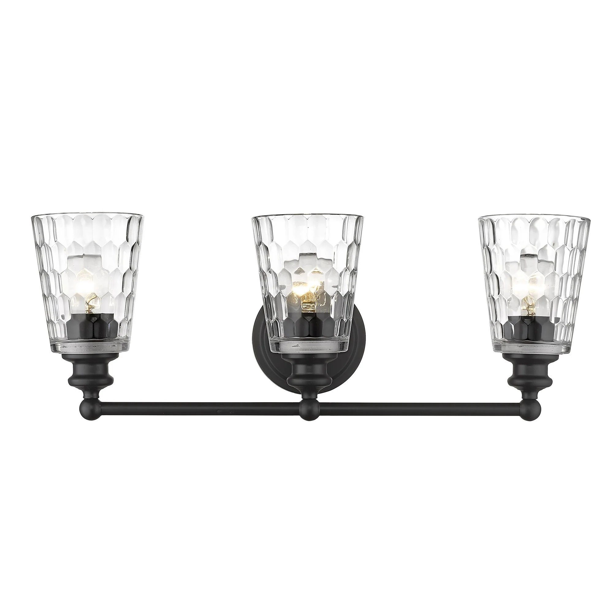 Mae 3-Light Matte Black Vanity By Homeroots - Image 4