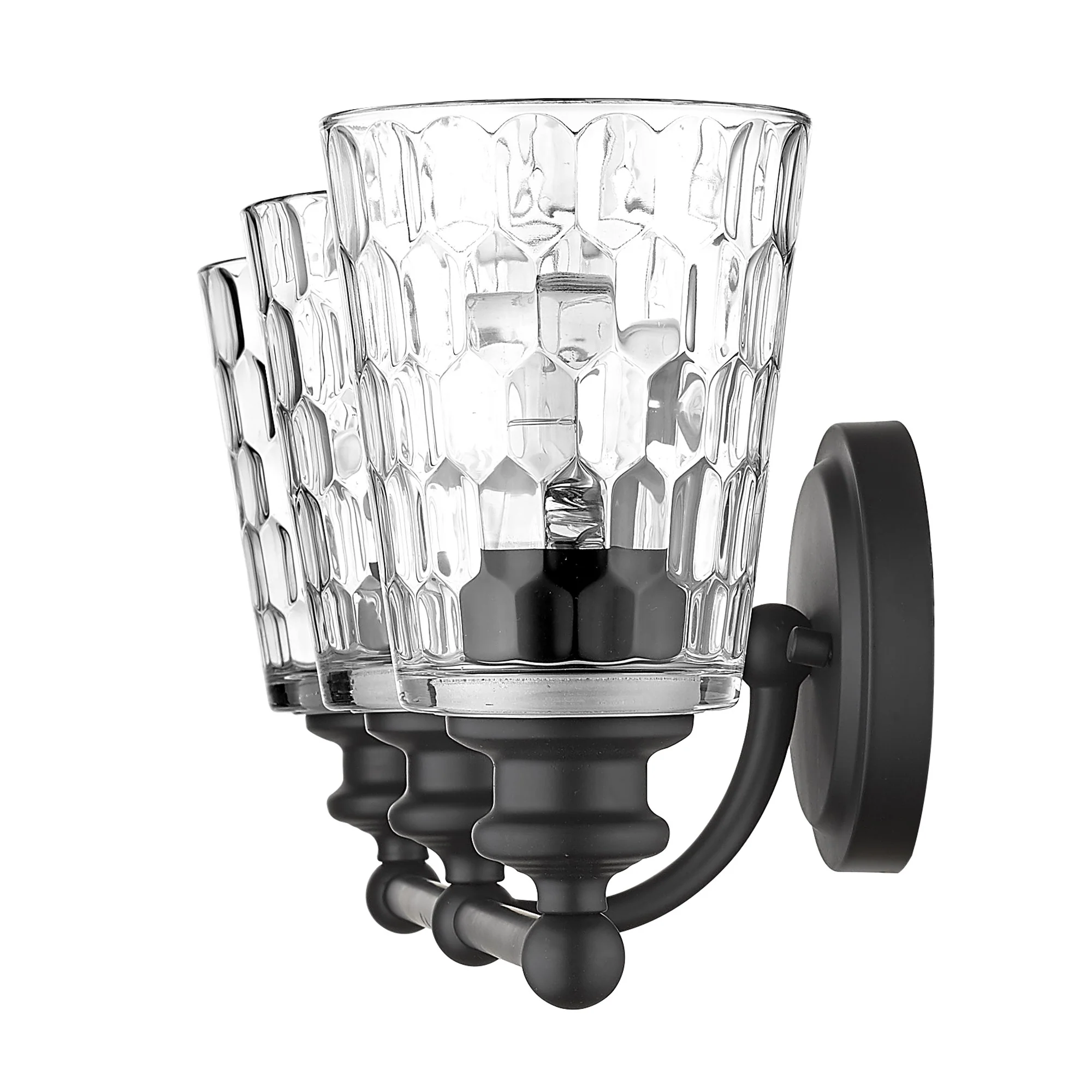 Mae 3-Light Matte Black Vanity By Homeroots - Image 5
