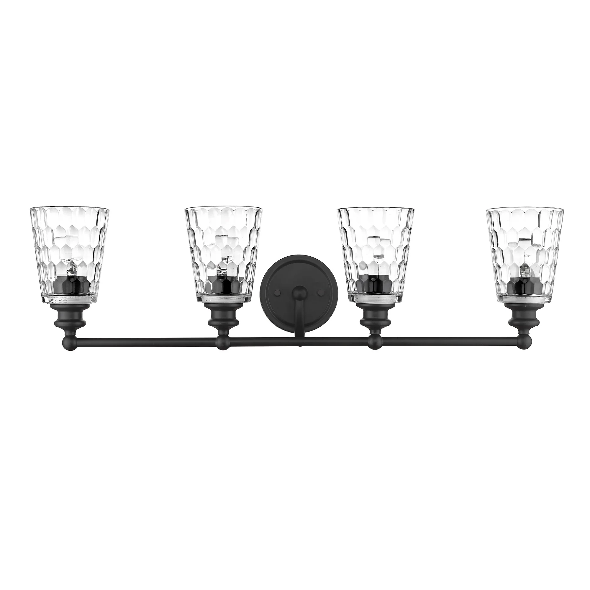 Mae 4-Light Matte Black Vanity By Homeroots - Image 3