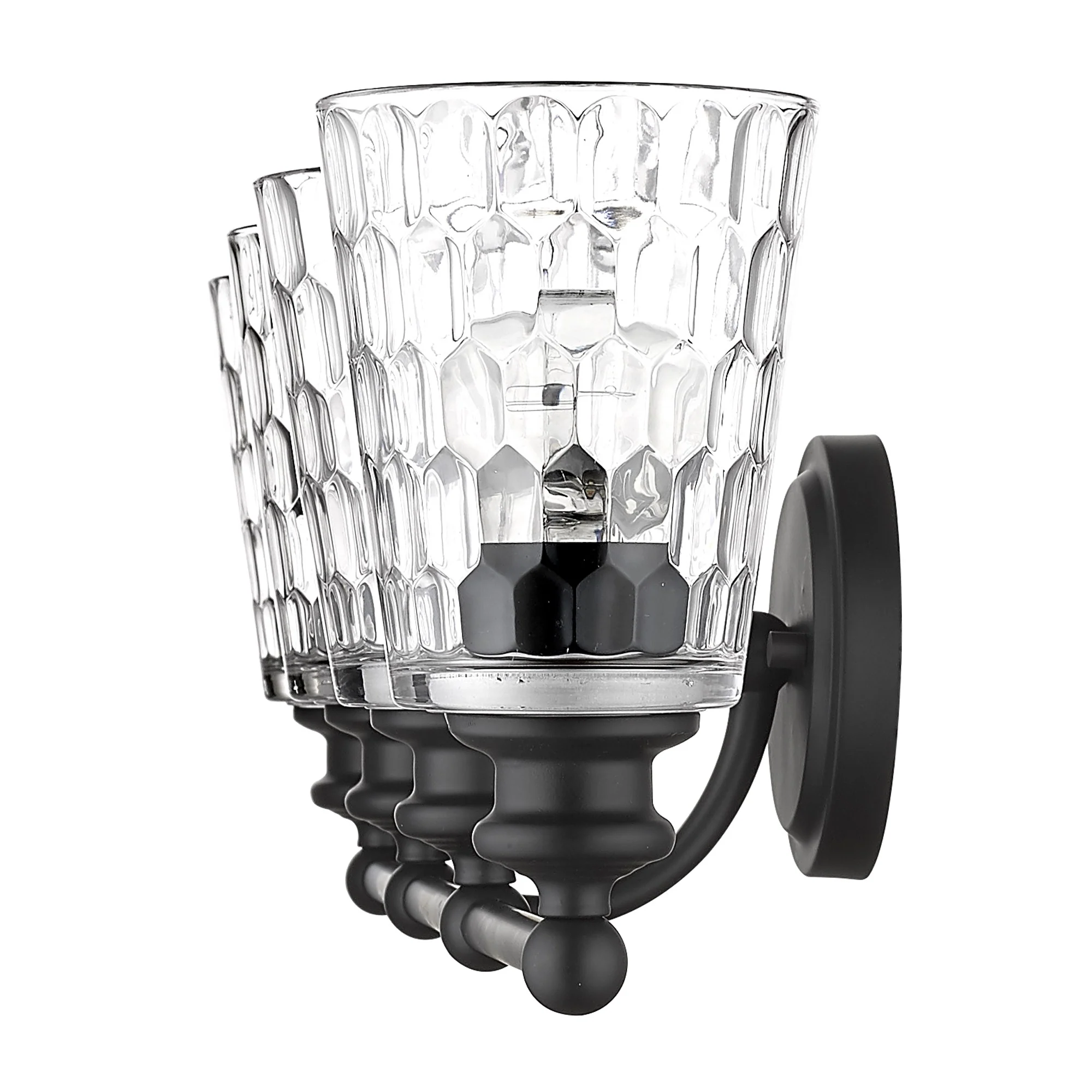 Mae 4-Light Matte Black Vanity By Homeroots - Image 4